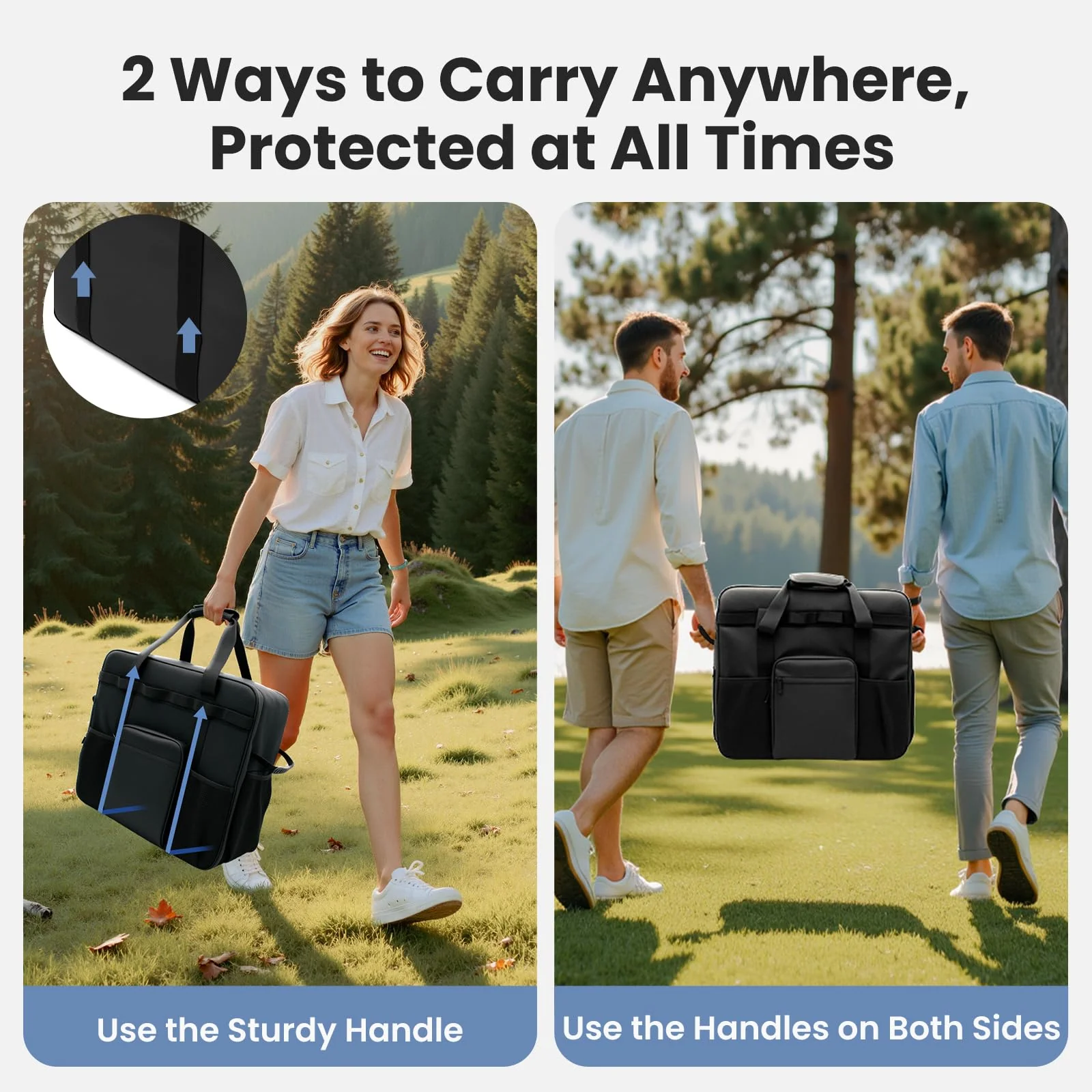 Carrying Bag for Ninja SLUSHi Slushie Machine - Easy Access Front Panel, Insulated Easy-Clean Lining with Multiple Pockets, Rugged Outdoor Case for Ninja FS301 Accessories - Image 6