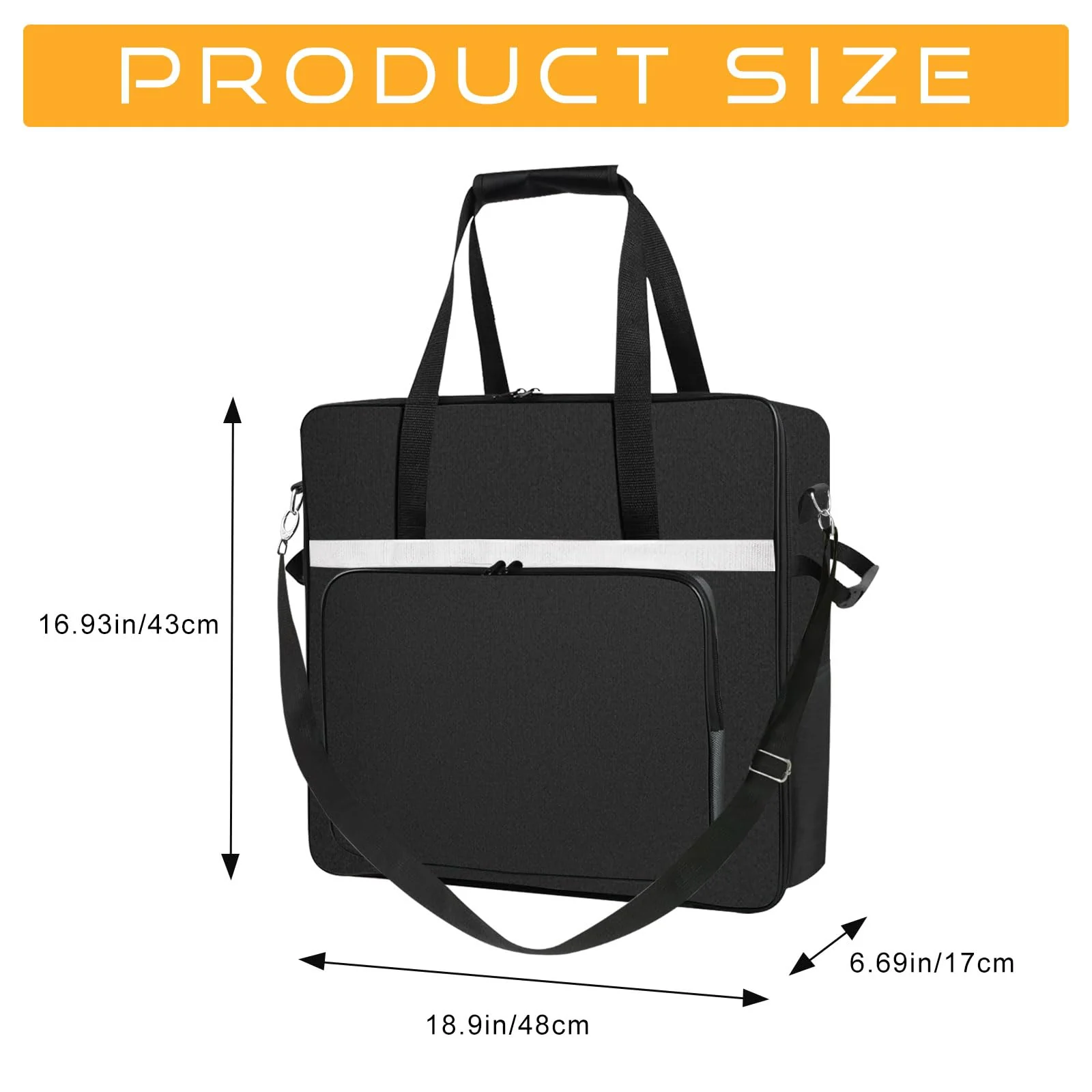 Carrying Bag for Ninja SLUSHi Slushie Machine, Portable Outdoor Frozen Drink Maker Travel Bag Case Front-Opening Design Slushie Machine Bag for Ninja SLUSHi Slushie Machine FS301(black) - Image 5