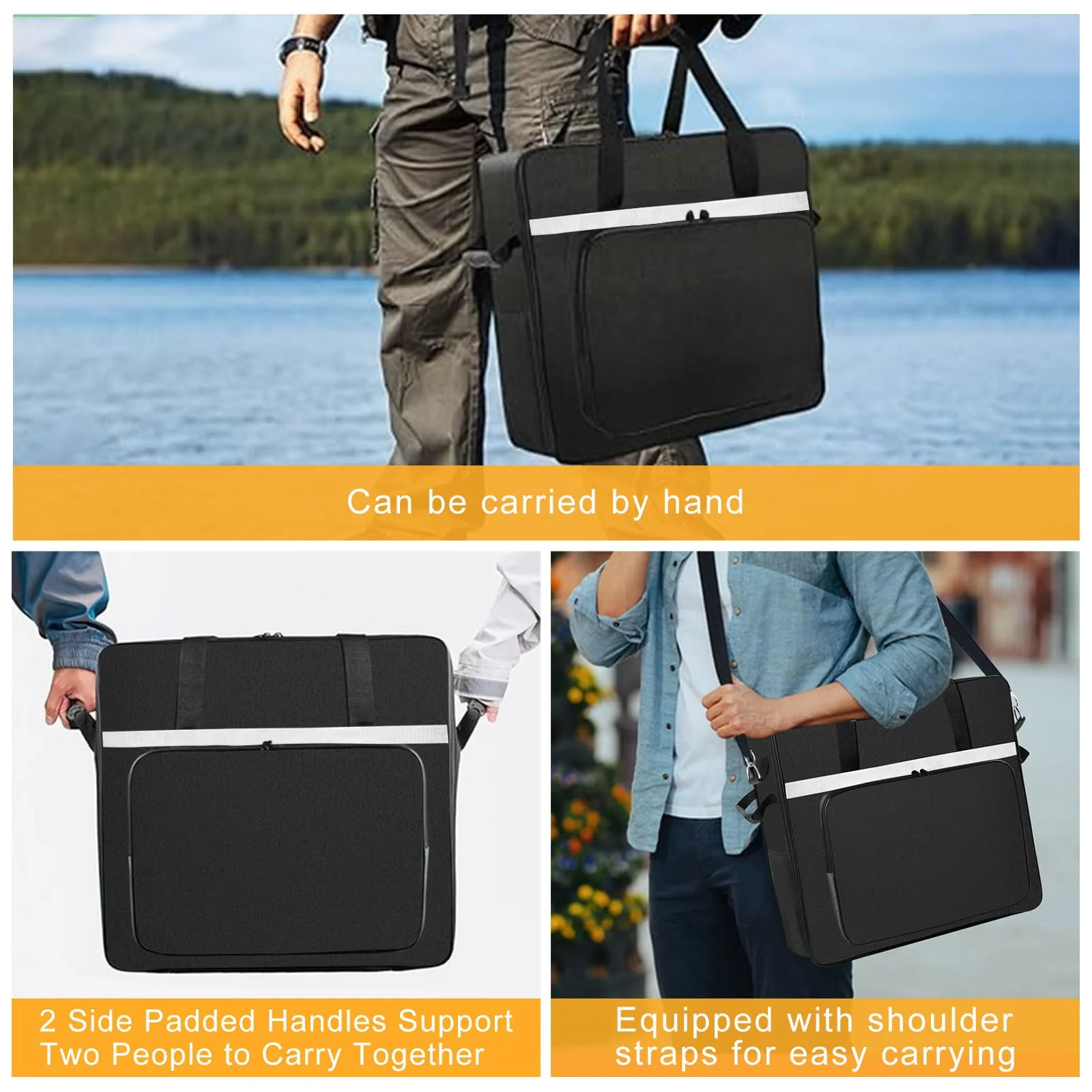 Carrying Bag for Ninja SLUSHi Slushie Machine, Portable Outdoor Frozen Drink Maker Travel Bag Case Front-Opening Design Slushie Machine Bag for Ninja SLUSHi Slushie Machine FS301(black) - Image 7