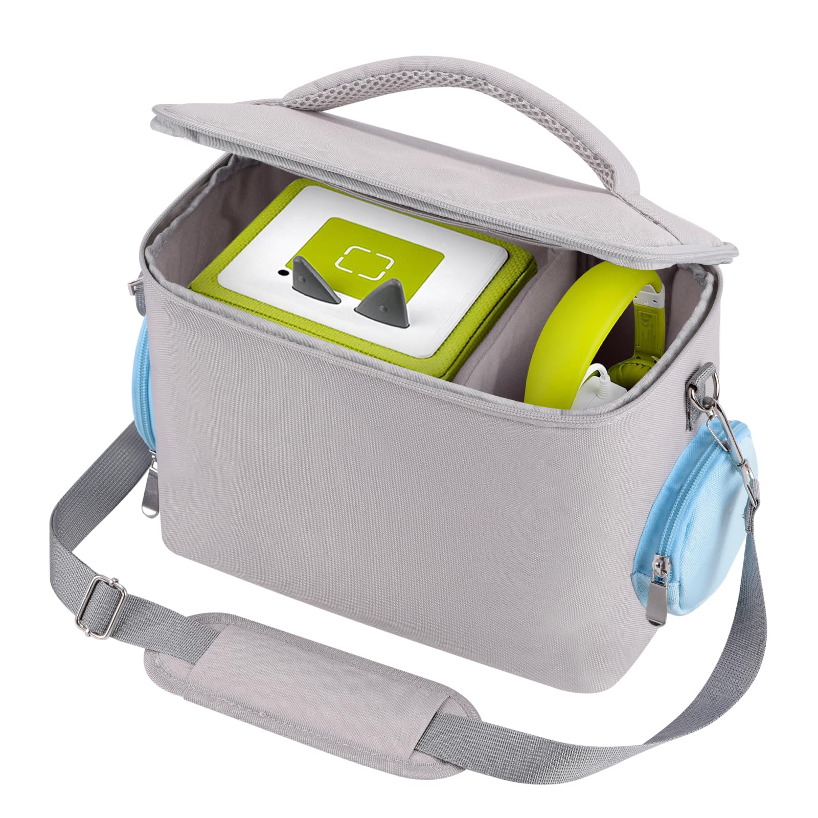 Carrying Case Bag for Toniebox Starter Set, Tonies Figures, Charging Station & Headphones (Grey, Medium), YXB011M-GR Grey
