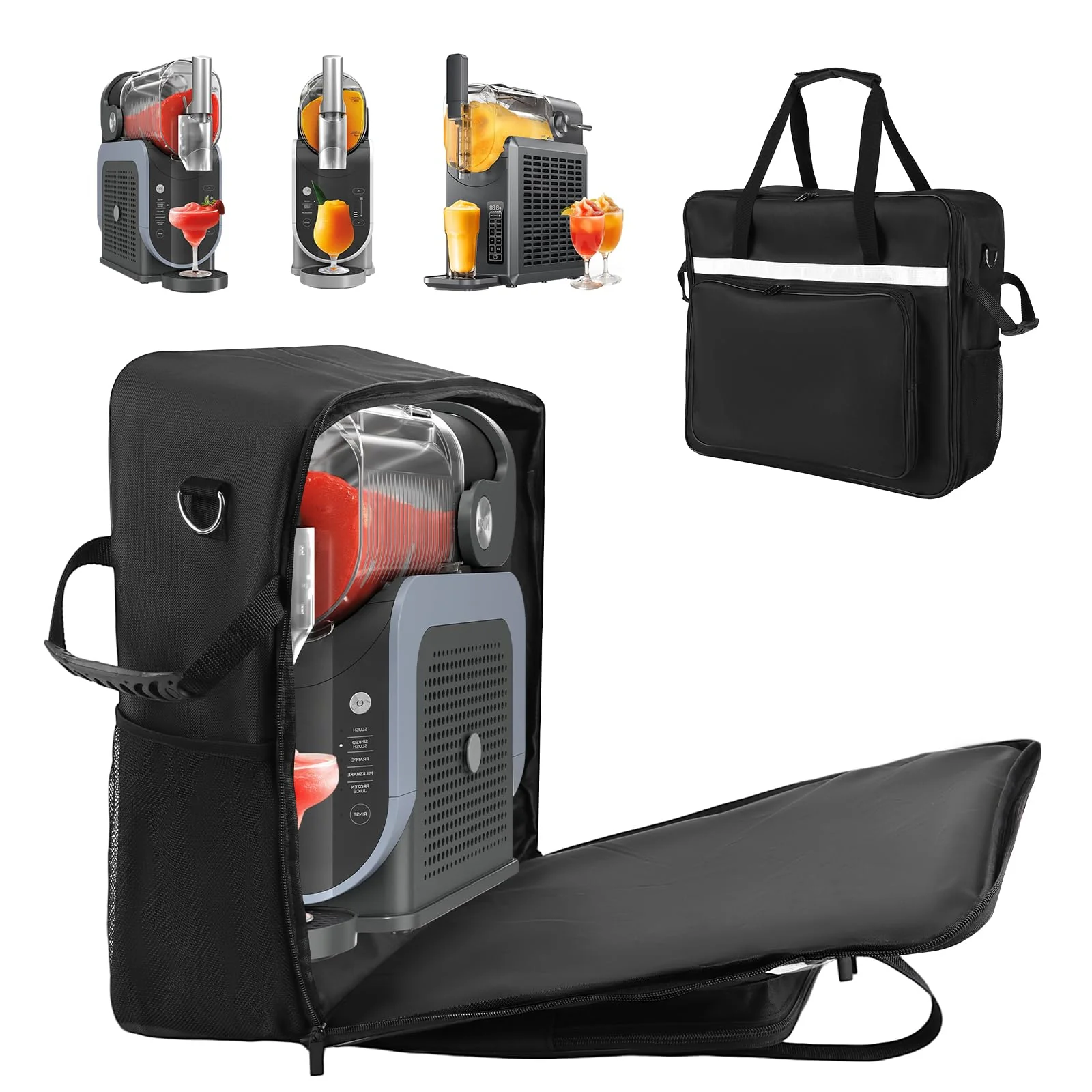 Carrying Case for Ninja SLUSHi FS301 (88oz), FS300 (72oz) & 68oz Slushie Machines,Heavy Duty Waterproof Travel Bag with Pockets, Protective Storage Tote for Outdoor & Indoor Use