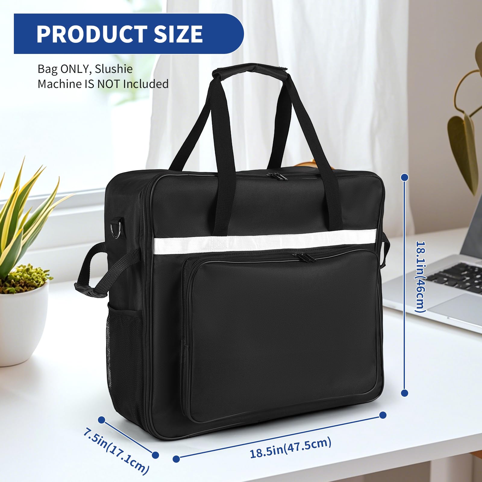 Carrying Case for Ninja SLUSHi FS301 (88oz), FS300 (72oz) & 68oz Slushie Machines,Heavy Duty Waterproof Travel Bag with Pockets, Protective Storage Tote for Outdoor & Indoor Use - Image 5