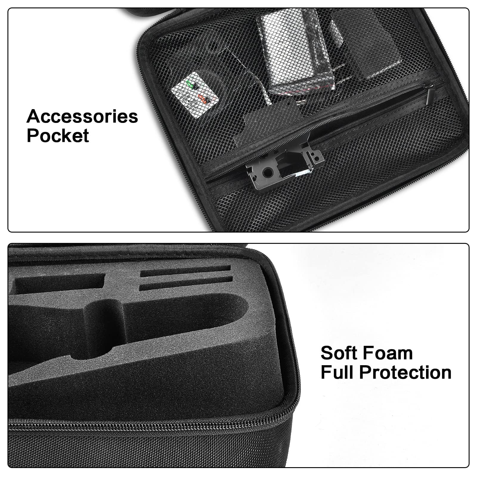 Case Compatible with DYMO Label Maker LabelManager 160/280 Portable Label Maker, Label Printer Storage Organizer for AC Adapter, Tape Cartirdges and More Accessories(Box Only) Black - Image 3