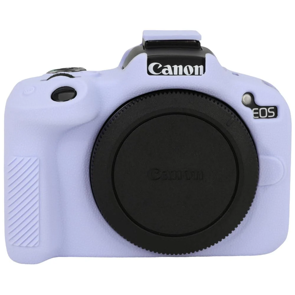 Case for Canon EOS R50, EOS R50 Camera Silicone Protective Case, Lightweight, Anti-Scratch Slim Fit Soft Skin, EOS R50 Accessories, AEXUTDA Bag for EOS R50 Mirrorless Vlogging Camera - Purple