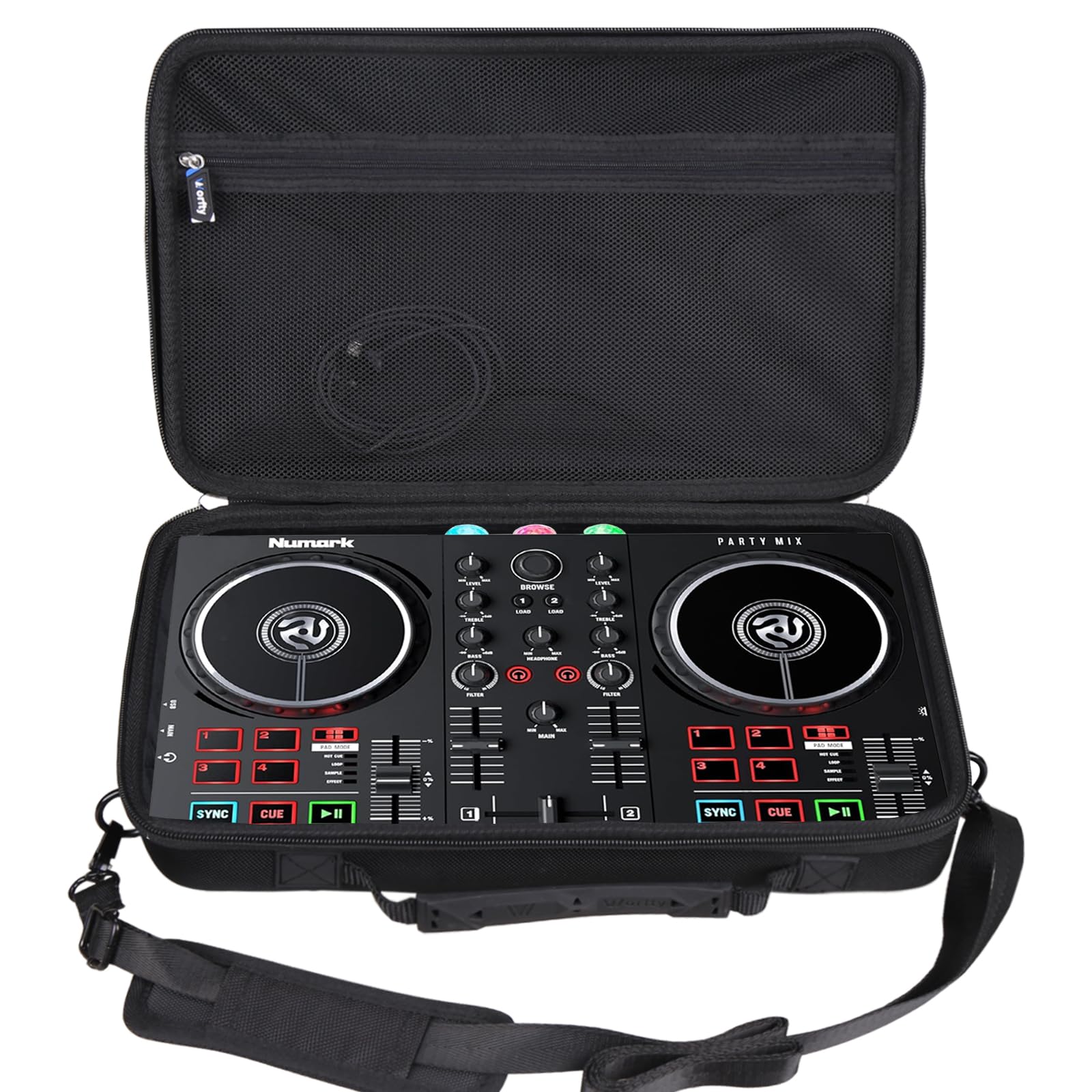 Case for Numark Mix II/Hercules DJ Controller Inpulse 200 / Hercules DJControl Mix Ultra DJ Controller - Hard Protective Travel Carrying Storage Organizer Bag (Black) Black