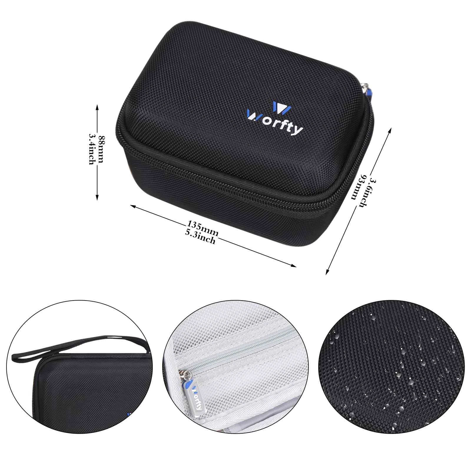 Case for Zoom H2essential / H2n Multi-Mic Handy Recorder - Travel Protective Carrying Storage Bag (H2-Black) H2-Black - Image 3