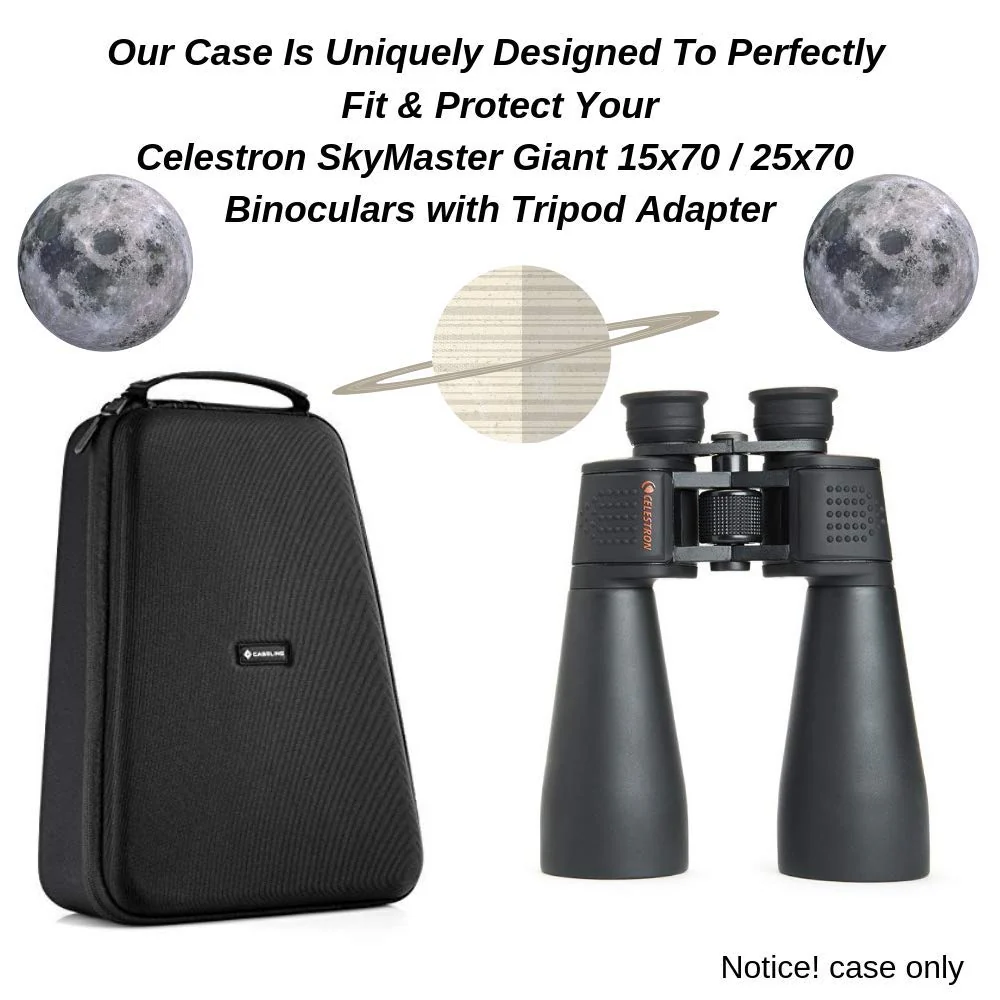 Caseling Hard Case Fits Celestron SkyMaster Giant 15x70 25x70 Binoculars and Tripod Adapter - Image 3
