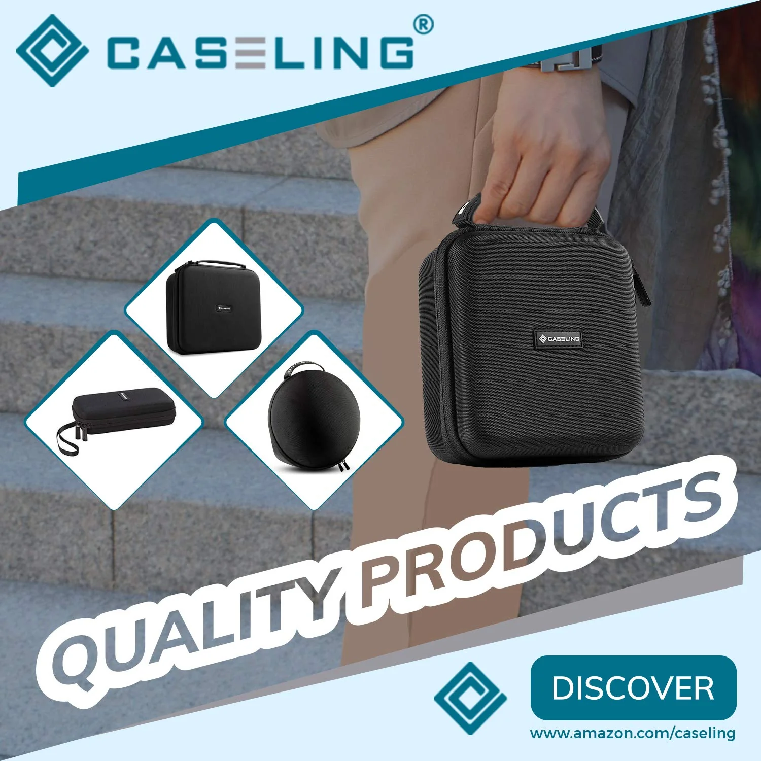Caseling Hard Case Fits Celestron SkyMaster Giant 15x70 25x70 Binoculars and Tripod Adapter - Image 7