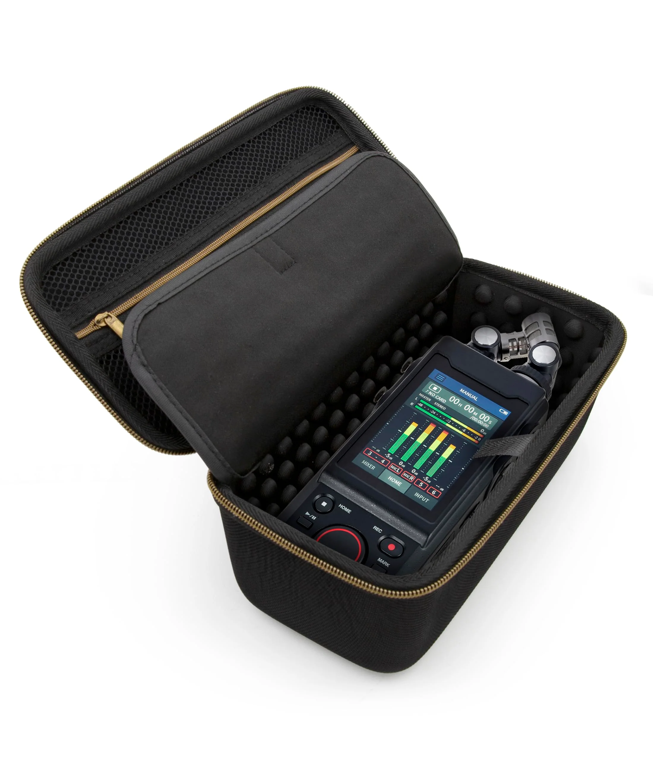 CASEMATIX Travel Case Compatible with Tascam Portacapture X8 32-Bit Float Audio Recorder XLR and Small Accessories - Includes Field Audio Recorder Case Only