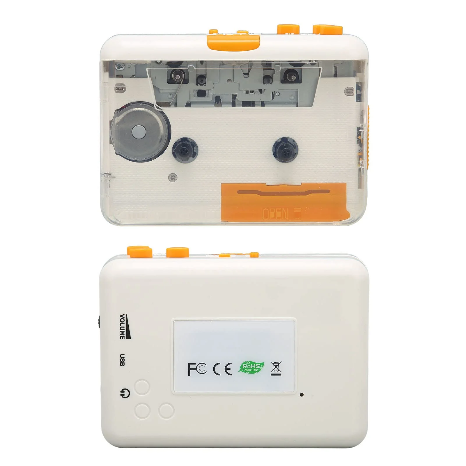 Cassette Player, Portable Tape Player Drive USB Cassette to MP3 Converter with Earphone Volume Control, Plug and Play Clear Sound Cassette for USB drive for CD for iPod for - Image 3