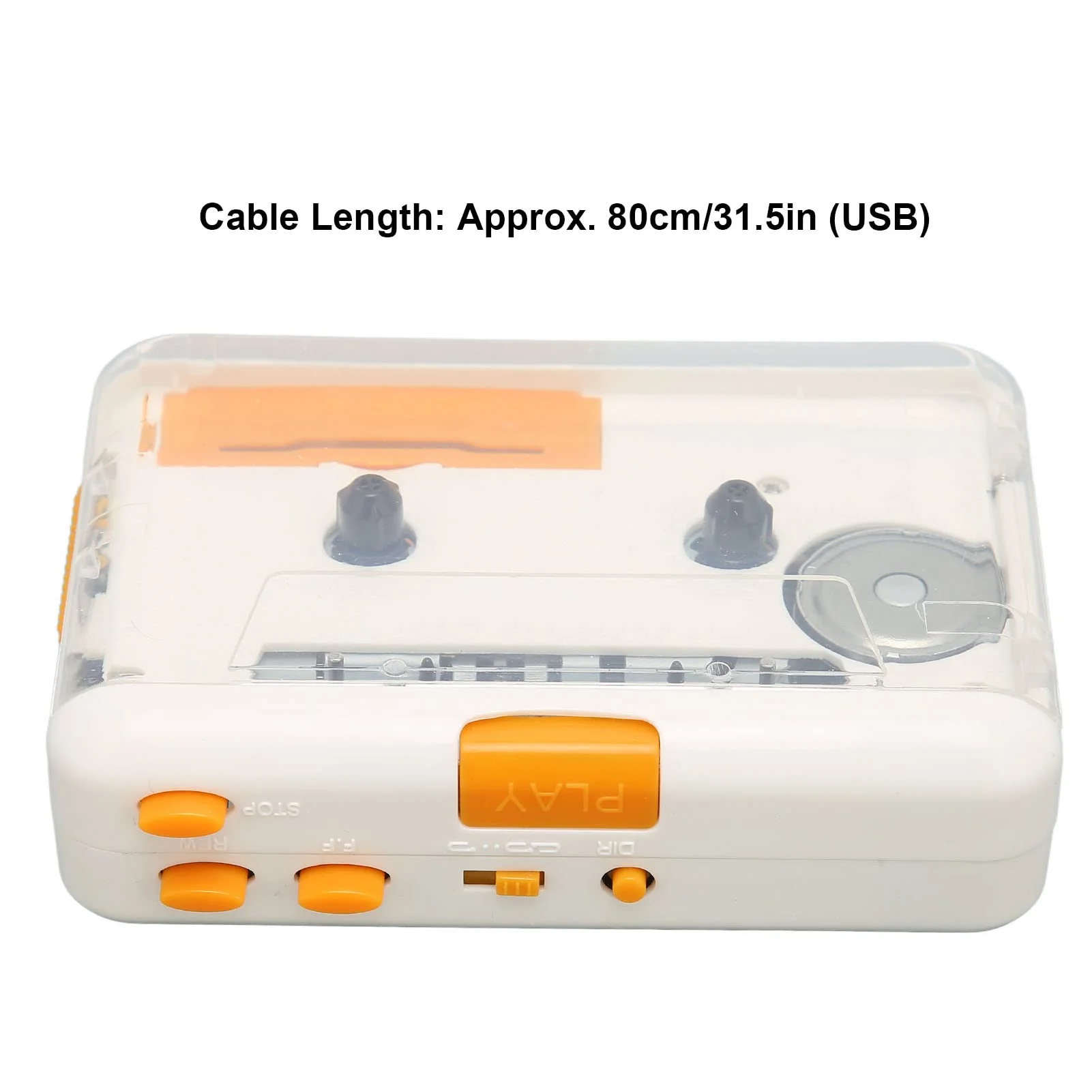 Cassette Player, Portable Tape Player Drive USB Cassette to MP3 Converter with Earphone Volume Control, Plug and Play Clear Sound Cassette for USB drive for CD for iPod for - Image 5