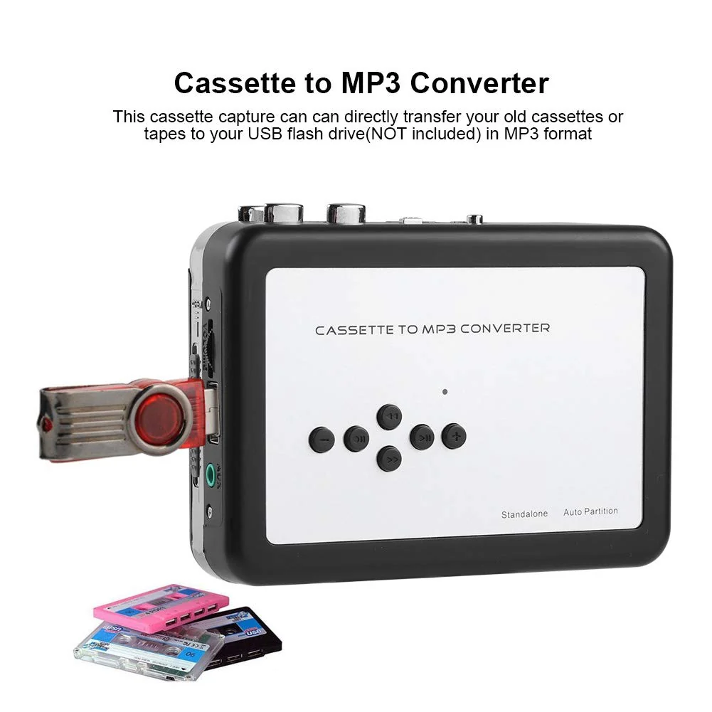 Cassette to MP3 Converter USB Cassette Player from Tapes to MP3 Converter Compatible with PC, Computer, Laptop, Desktop - Image 2