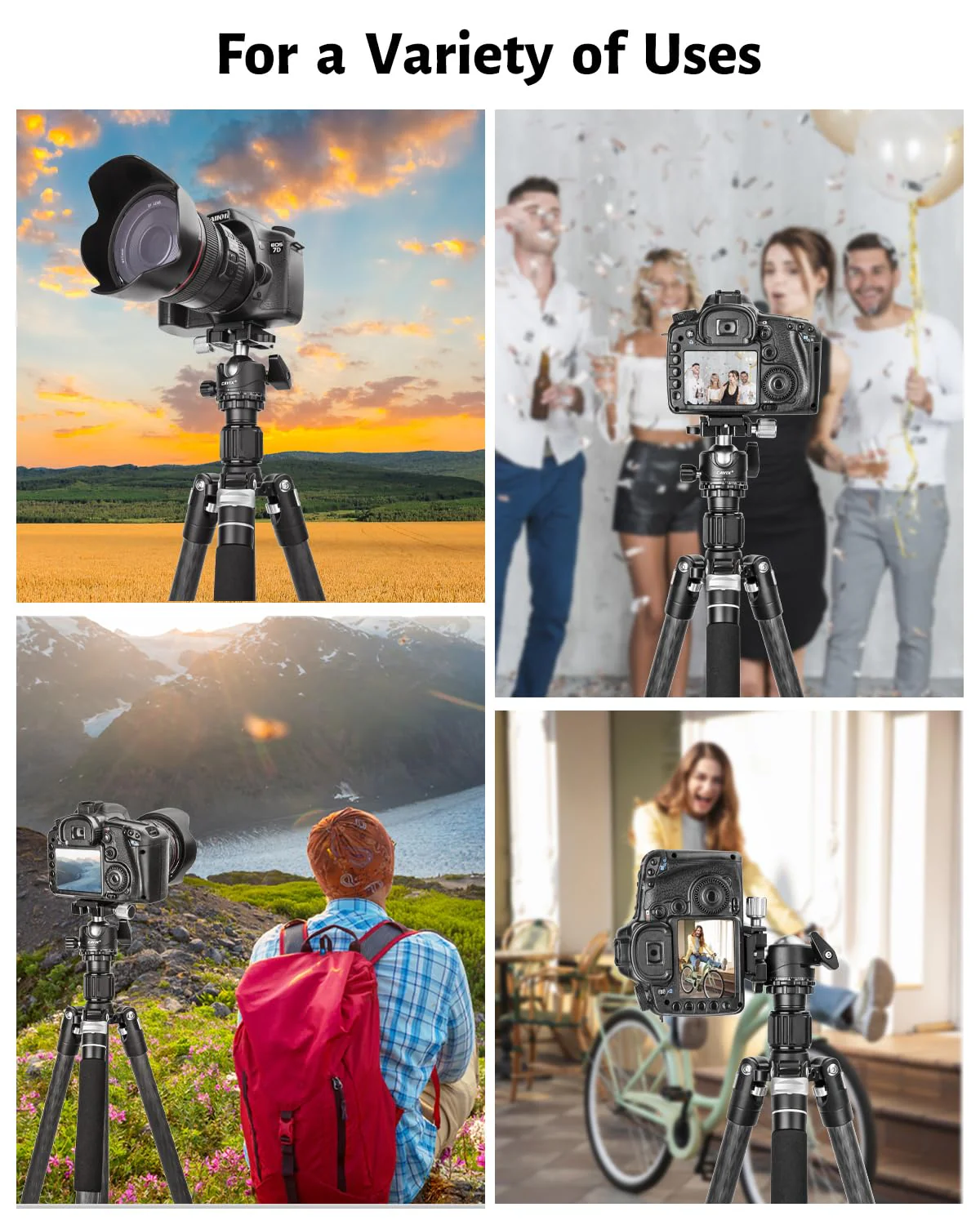 CAVIX Ball Head 360 Degree Rotating Panoramic Tripod Heads with Quick Release Plate Load Capacity 33lb/15kg HB36A - Image 9