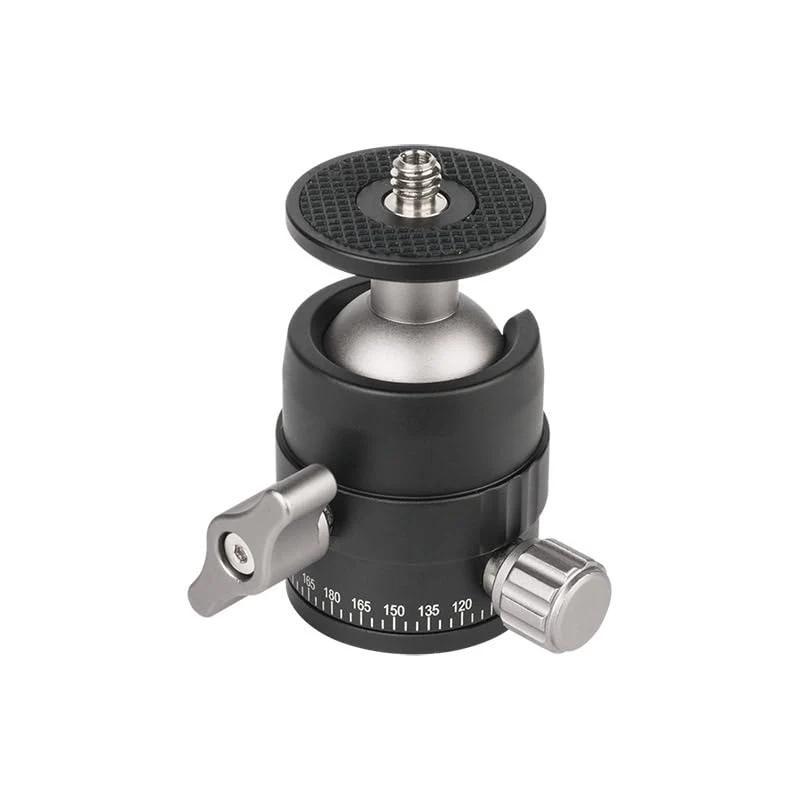 CAVIX Mini Ball Head with 1/4" Screw 3/8" Thread Mount 360 Degree Panoramic Metal Tripod Head Max Load 11lb/5kg HB03A - Image 2
