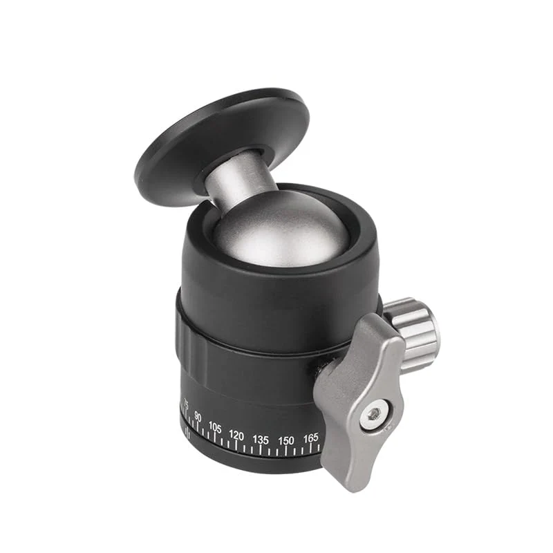 CAVIX Mini Ball Head with 1/4" Screw 3/8" Thread Mount 360 Degree Panoramic Metal Tripod Head Max Load 11lb/5kg HB03A - Image 5