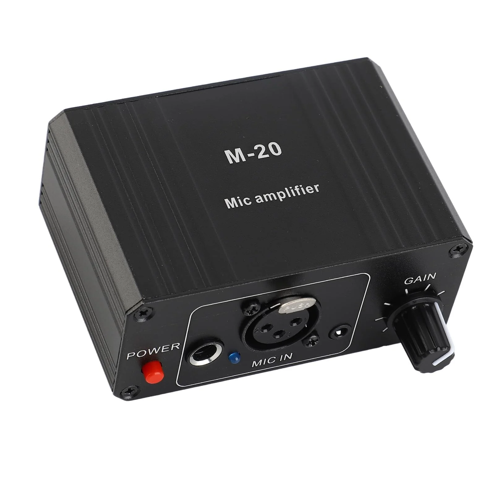 CCYLEZ Mic Preamp, 48V Power, Low Noise, XLR Output, Black, 1 Pack, Mic Preamplifier, XLR, TRS
