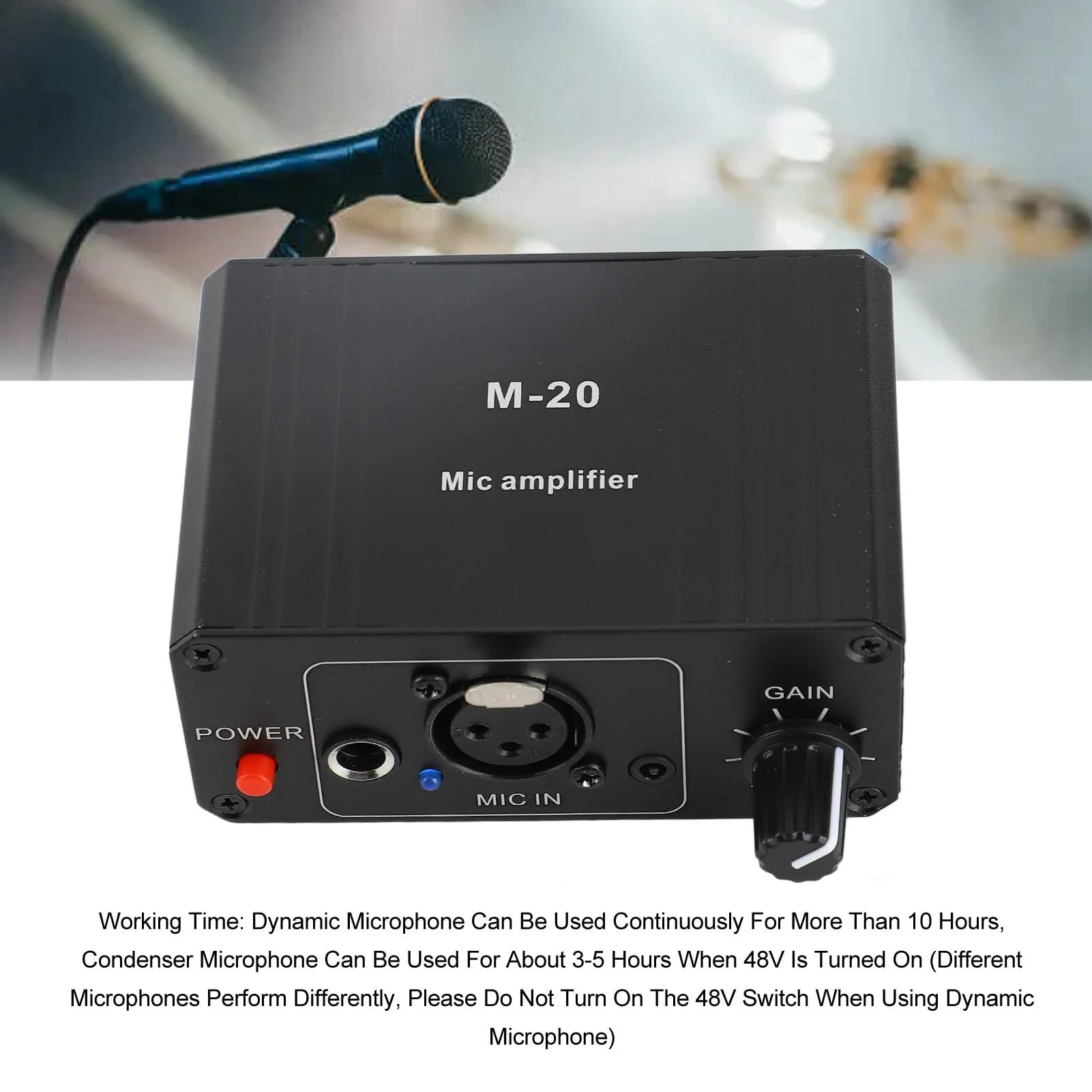 CCYLEZ Mic Preamp, 48V Power, Low Noise, XLR Output, Black, 1 Pack, Mic Preamplifier, XLR, TRS - Image 6