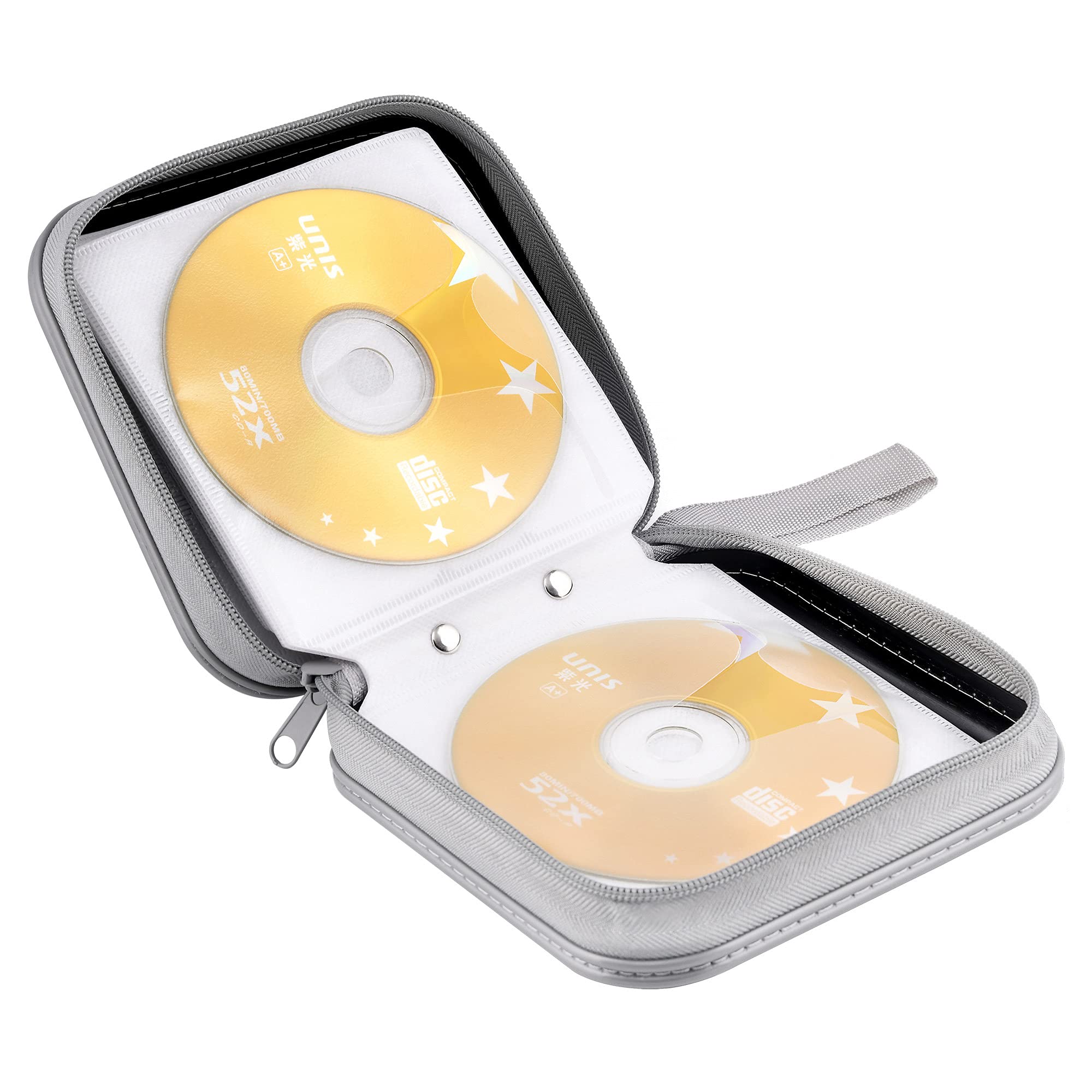 CD Case, DVDs Wallet Holder, CD/DVD Case Wallet 40 Discs Heavy Duty Bag Binder Storage Booklet Album (Black) Black - Image 5