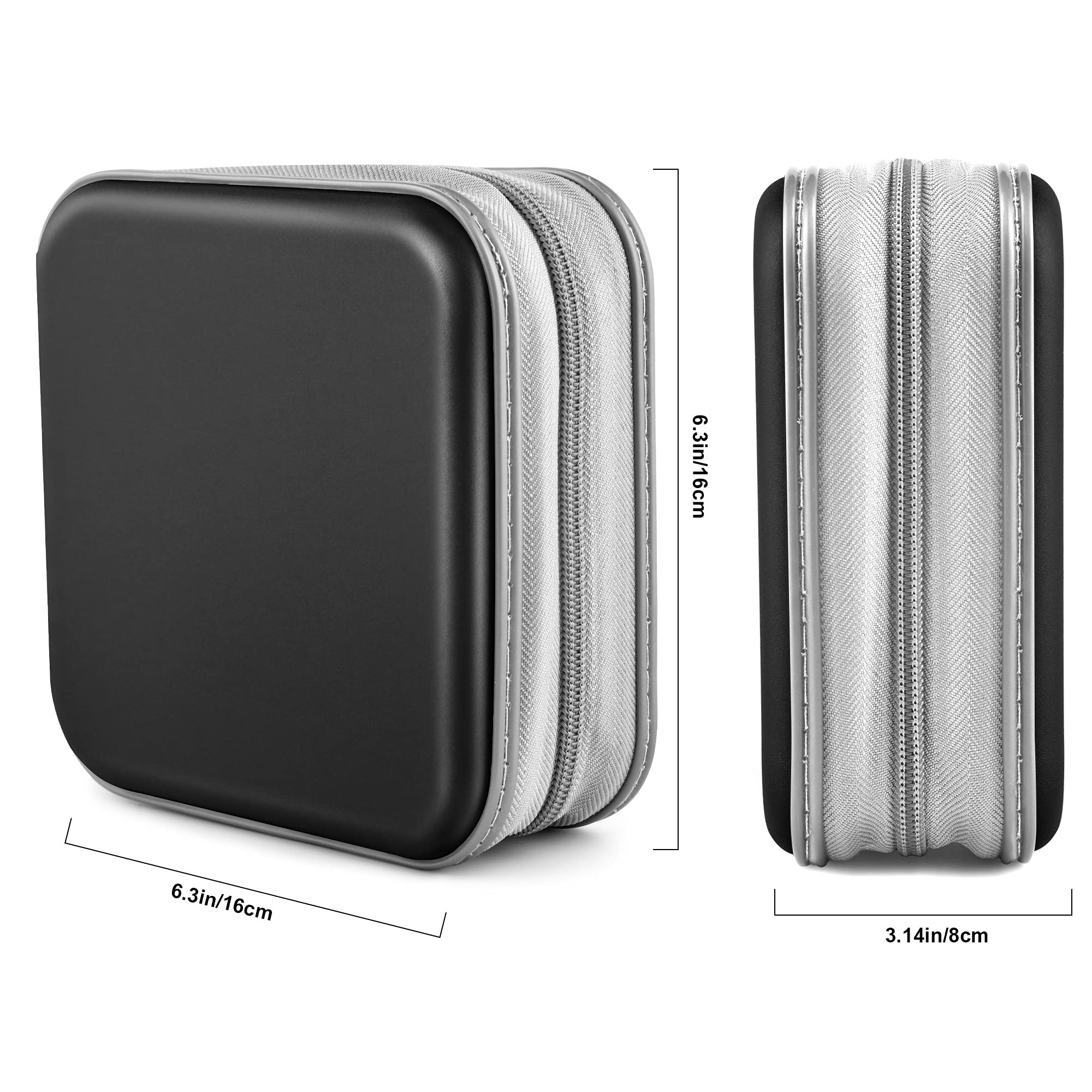 CD Case, DVDs Wallet Holder, CD/DVD Case Wallet 40 Discs Heavy Duty Bag Binder Storage Booklet Album (Black) Black - Image 6