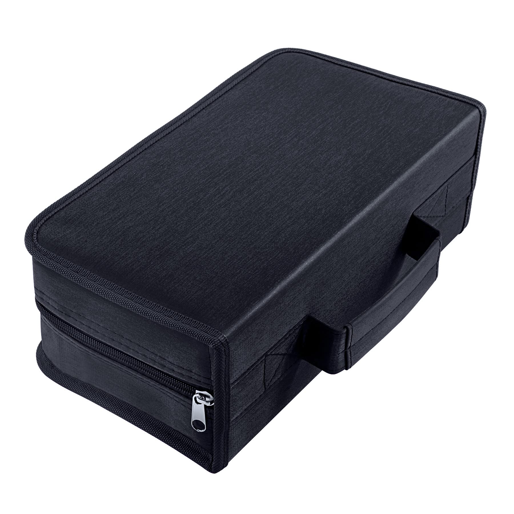 CD/DVD Case Holder, 128 Capacity CD VCD Media Wallet, Storage, Holder, Booklet, Organizer (Black) Black - Image 4