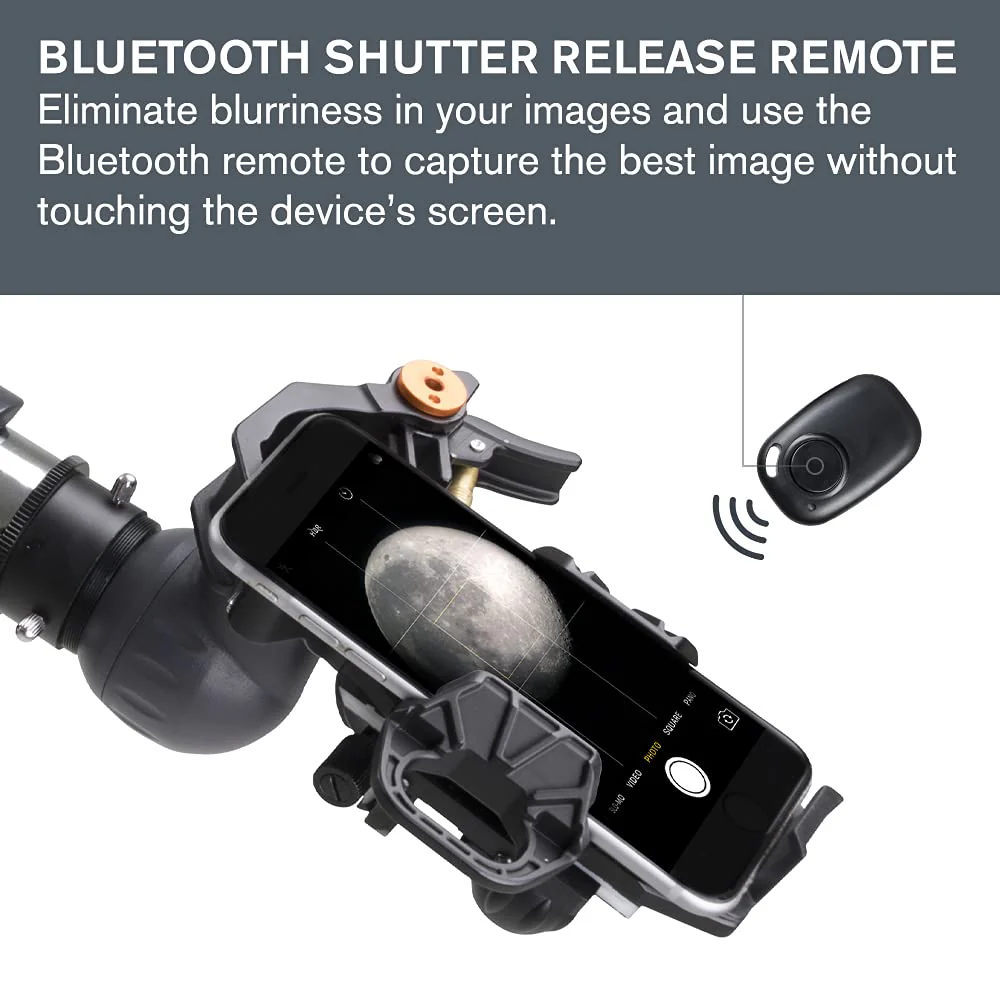 Celestron - NexYZ DX Kit - 3-Axis Universal Smartphone Adapter - Digiscoping Smartphone Adapter - Bluetooth Shutter Release Remote – Capture Images and Video Through Your Telescope or Spotting Scope NeXYZ DX 3 Axis Phone Adapter w/ Bluetooth - Image 5