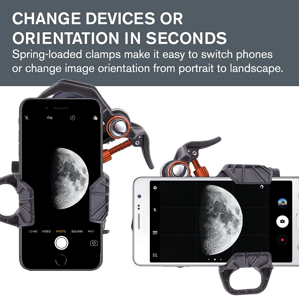 Celestron - NexYZ DX Kit - 3-Axis Universal Smartphone Adapter - Digiscoping Smartphone Adapter - Bluetooth Shutter Release Remote – Capture Images and Video Through Your Telescope or Spotting Scope NeXYZ DX 3 Axis Phone Adapter w/ Bluetooth - Image 7