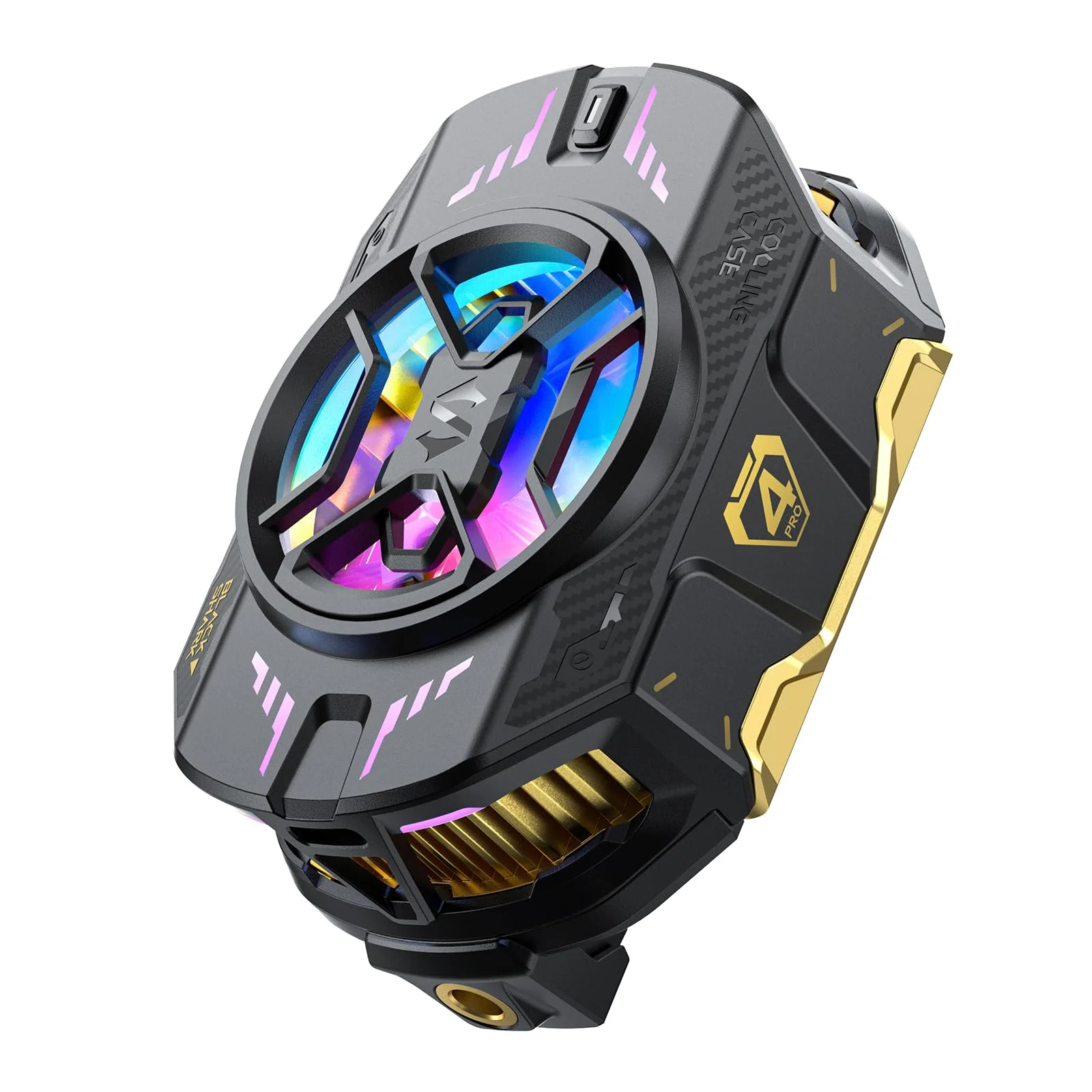 Cell Phone Cooler for Gaming Black Shark FunCooler 4 Pro, 27W Mobile Phone Cooling Fan with Sleep Timer/Fan Speed Settings for 2.59-3.46 inches iPhone/Android Heatsink, Cellphone Radiator RGB Light