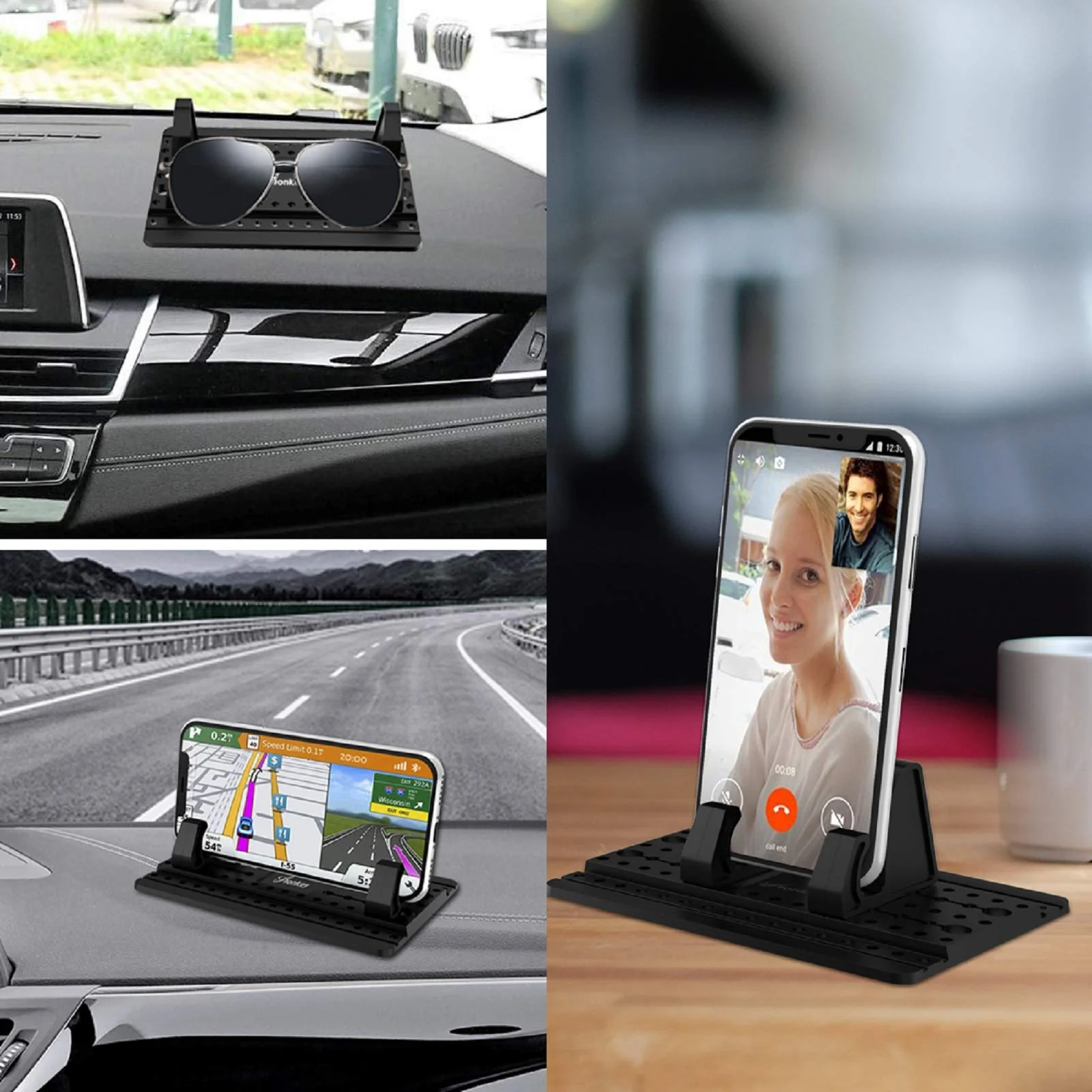 Cell Phone Holder for Car, Dashboard Car Pad Mat Vehicle GPS Mount Universal Fit All Smartphones, Compatible with iPhone Xs/XS Max XR X 6S 7/8 Plus - Image 2