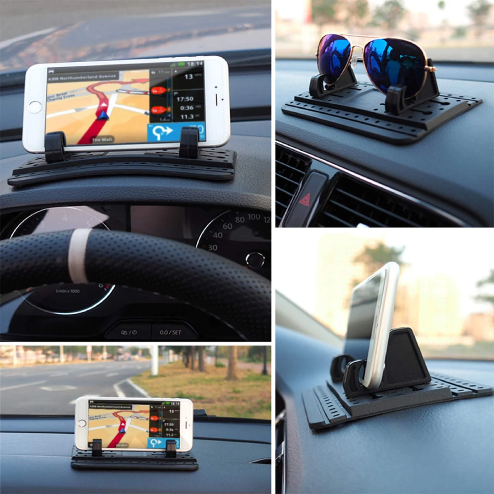 Cell Phone Holder for Car, Dashboard Car Pad Mat Vehicle GPS Mount Universal Fit All Smartphones, Compatible with iPhone Xs/XS Max XR X 6S 7/8 Plus - Image 7