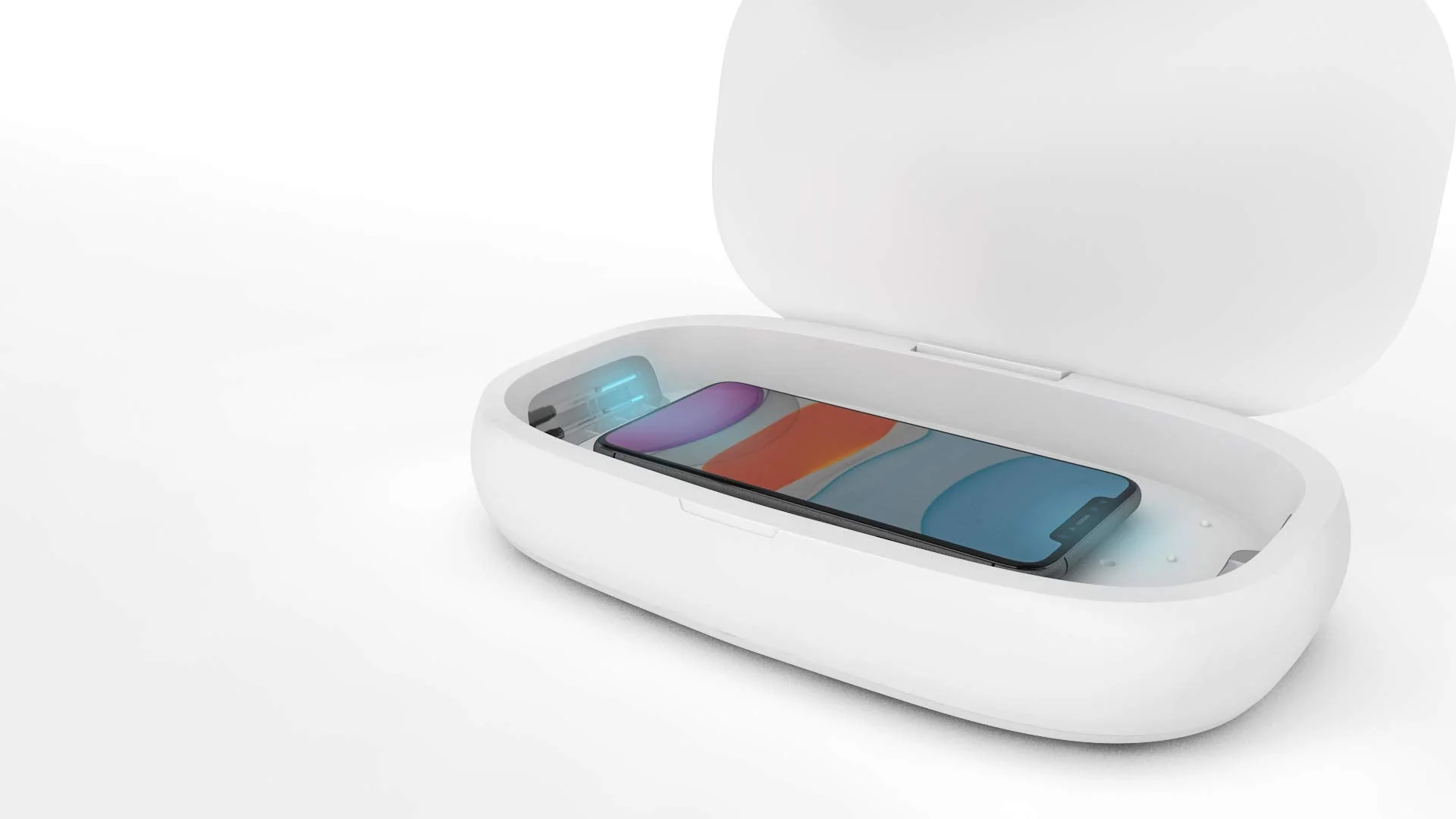 Cell Phone Sanitizer Universal Cell Phone Charger Box | 360-Degree UV-C Light Sanitizer | Disinfects and Charges All Phones with a 9.7W Fast Wireless Charger | Aromatherapy - Image 4