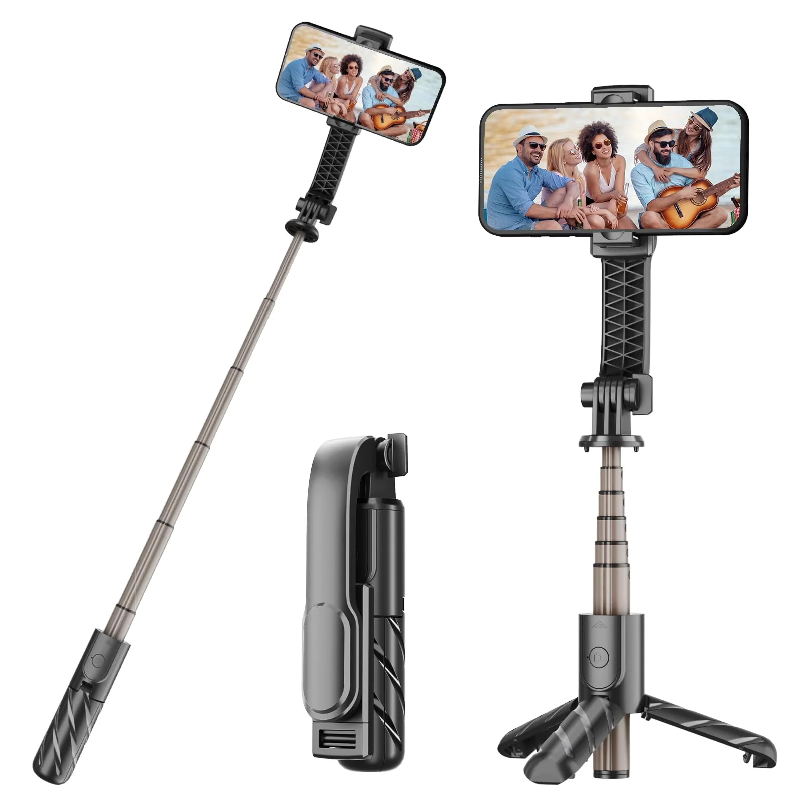 Cell Phone Selfie Stick Tripod, Retractable Selfie Stick Tripod with Wireless Remote Control, Live Streaming, Video Recording, for Photograph Compatible with iPhone, Android and More