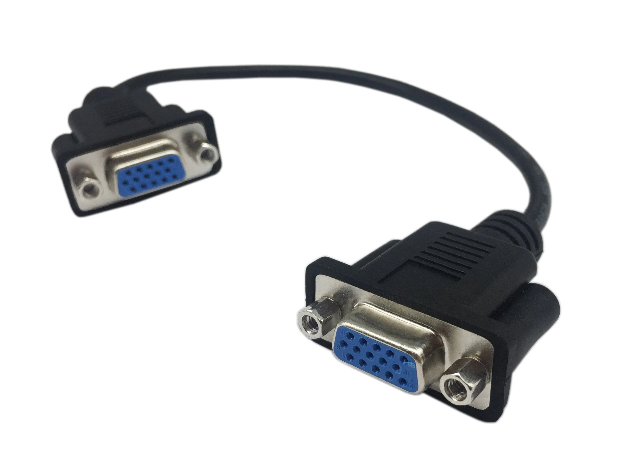 CERRXIAN 1ft VGA SVGA 15 Pin HD15 Female to Female Gender Changer Adapter Extension Video Monitor Cable for PC Laptop TV Porjector(ff) - Image 2