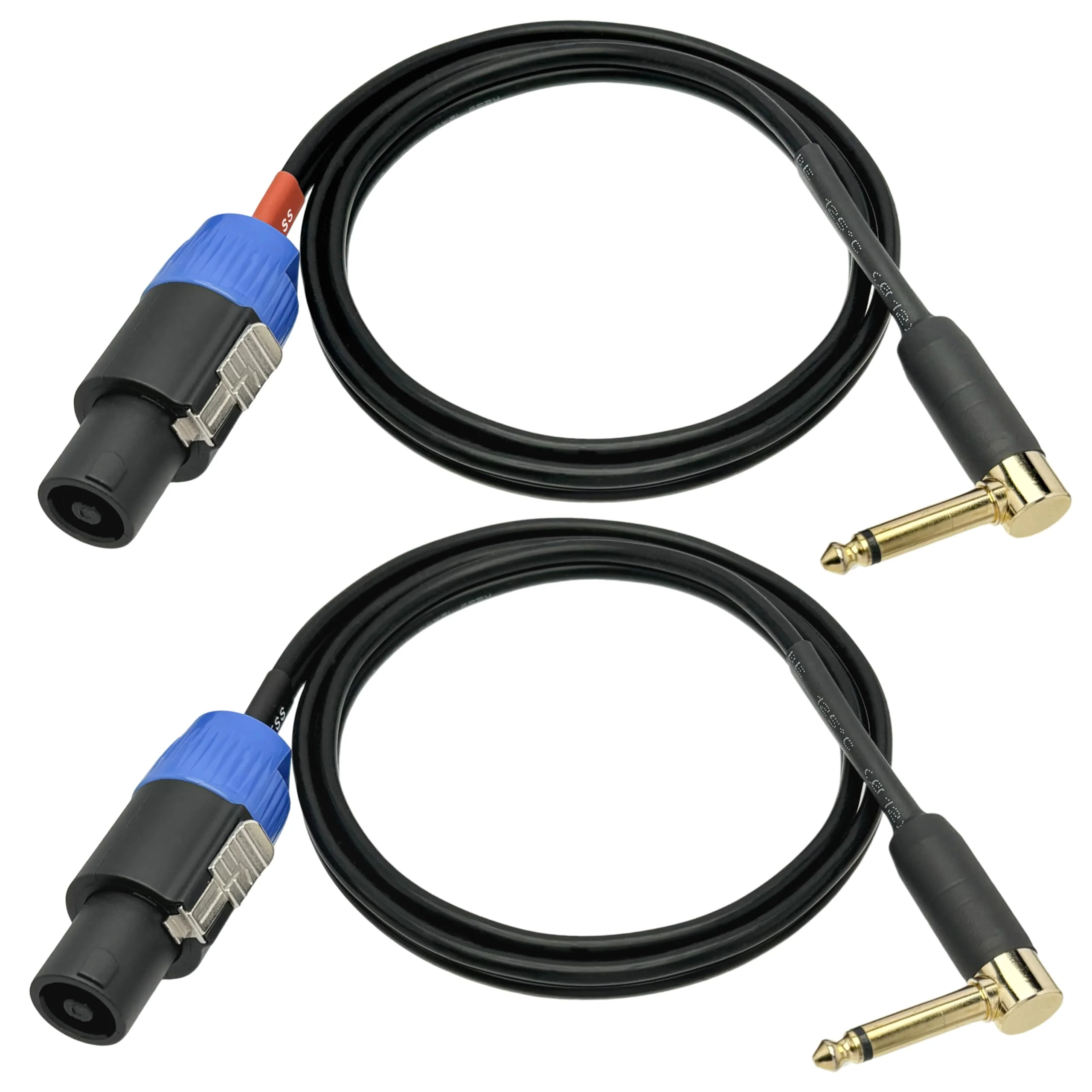CESS-133-3f Right-angle 1/4 Inch TS Plug to Speakon Speaker/Amplifier Cable, 2 Pack (3 Feet) 3 Feet - Image 3