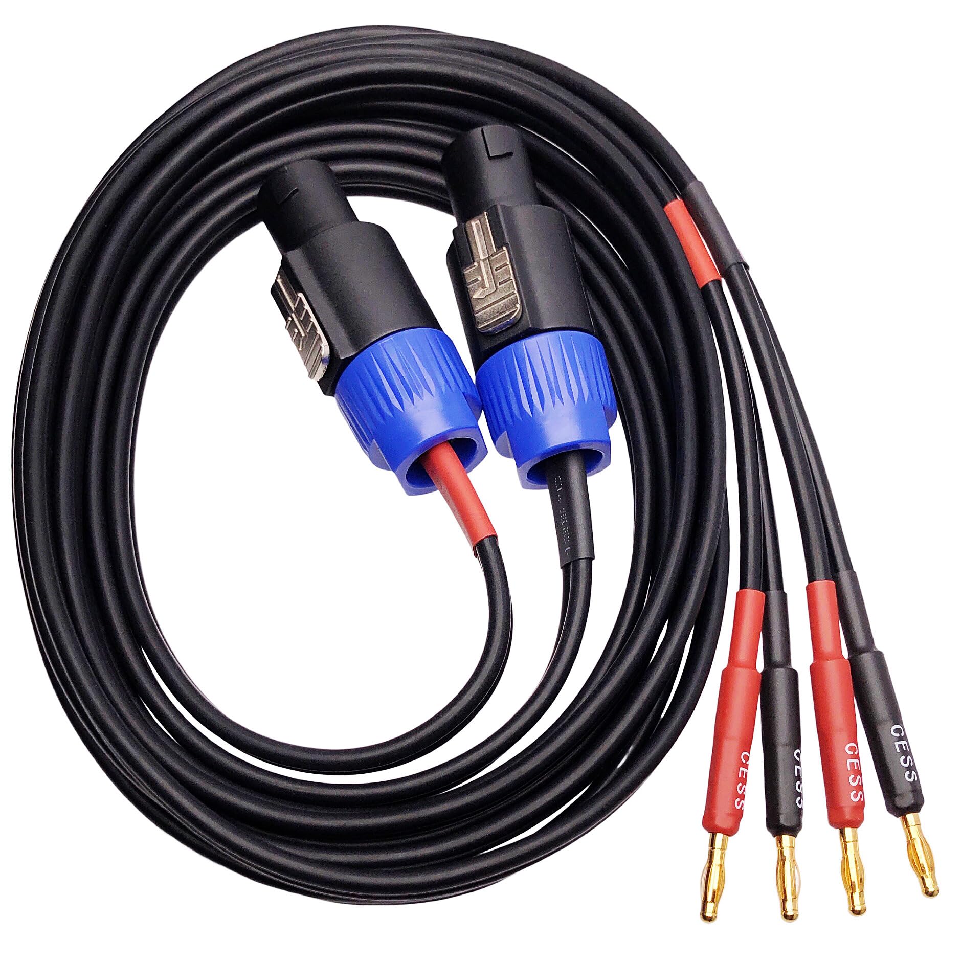CESS-274-6f Super Soft Silicone 12 Gauge Wires Banana Plug to Speakon Speaker Cable (6 Feet) 6 Feet - Image 8