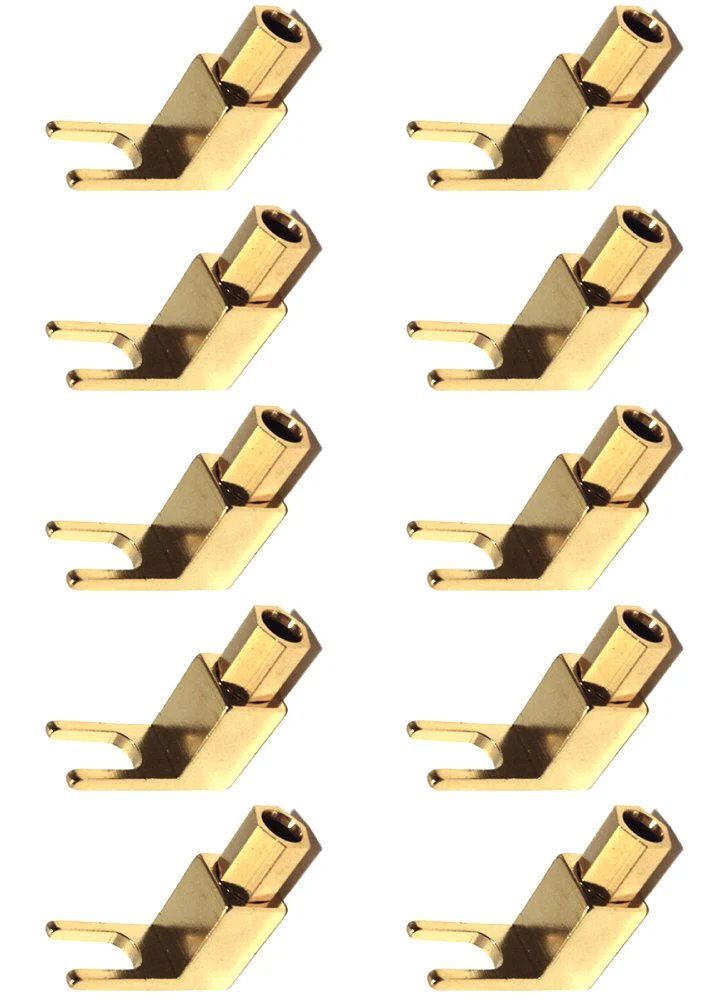 CESS Right Angle Spade Fork & Binding Post - 4mm Banana Plug Socket - Spade Fork Connector for Speaker & Power & Amp (jcx) (10 Pack) - Image 2