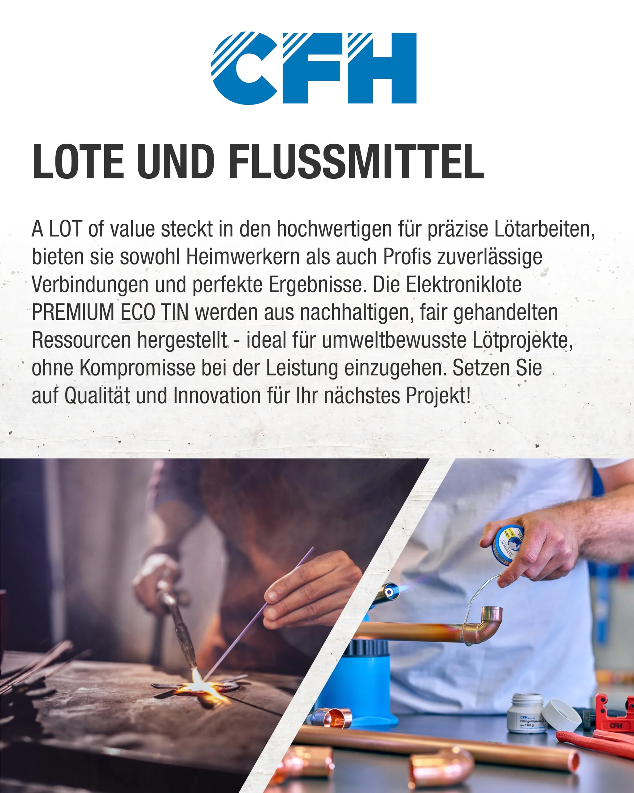 CFH Radiolot RL 334 – Solder Diameter 2.0 mm, 70 g, Flux Filled, Lead-Free, Solder for Fine Soldering, Plumbing, Telecommunications Construction and General Soldering, High Quality, Made in Germany - Image 3