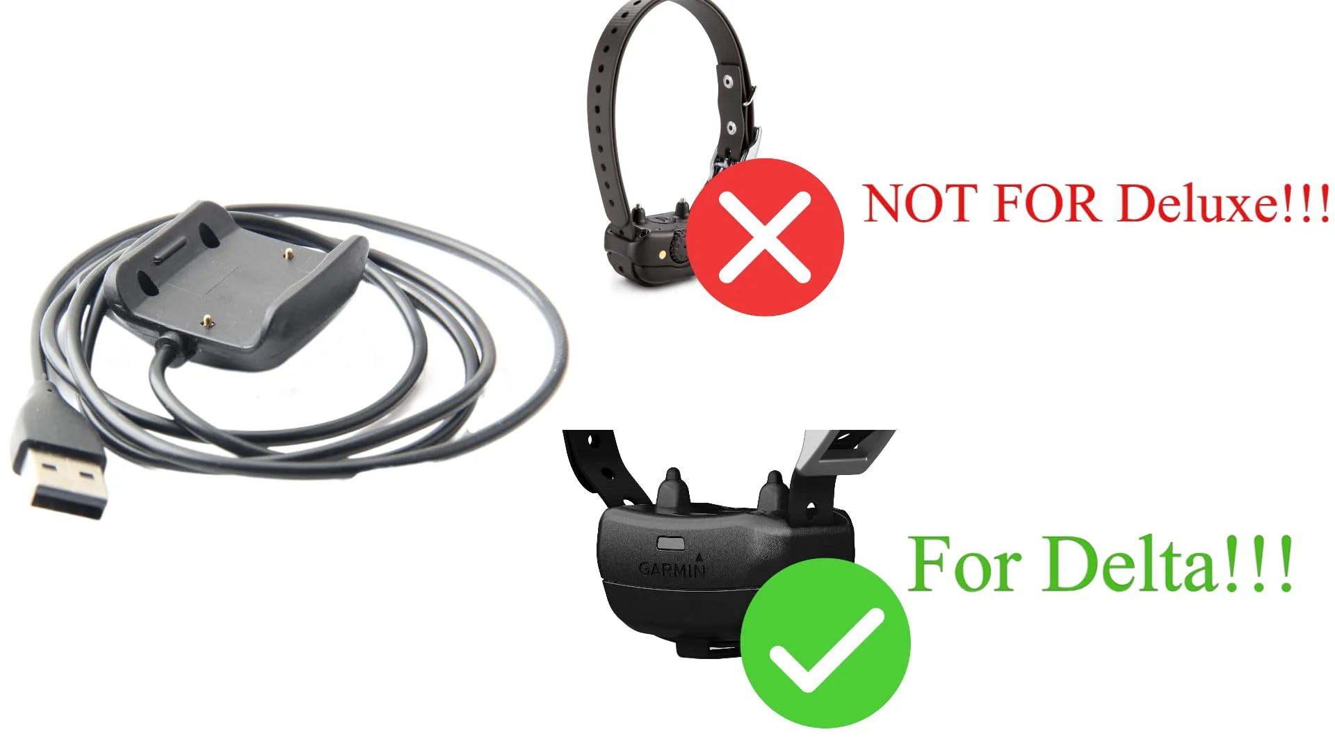 Charger Clip USB for Garmin Delta Sport Delta Upland Delta XC Training Dog Collars Anti Barking Collar - Image 2