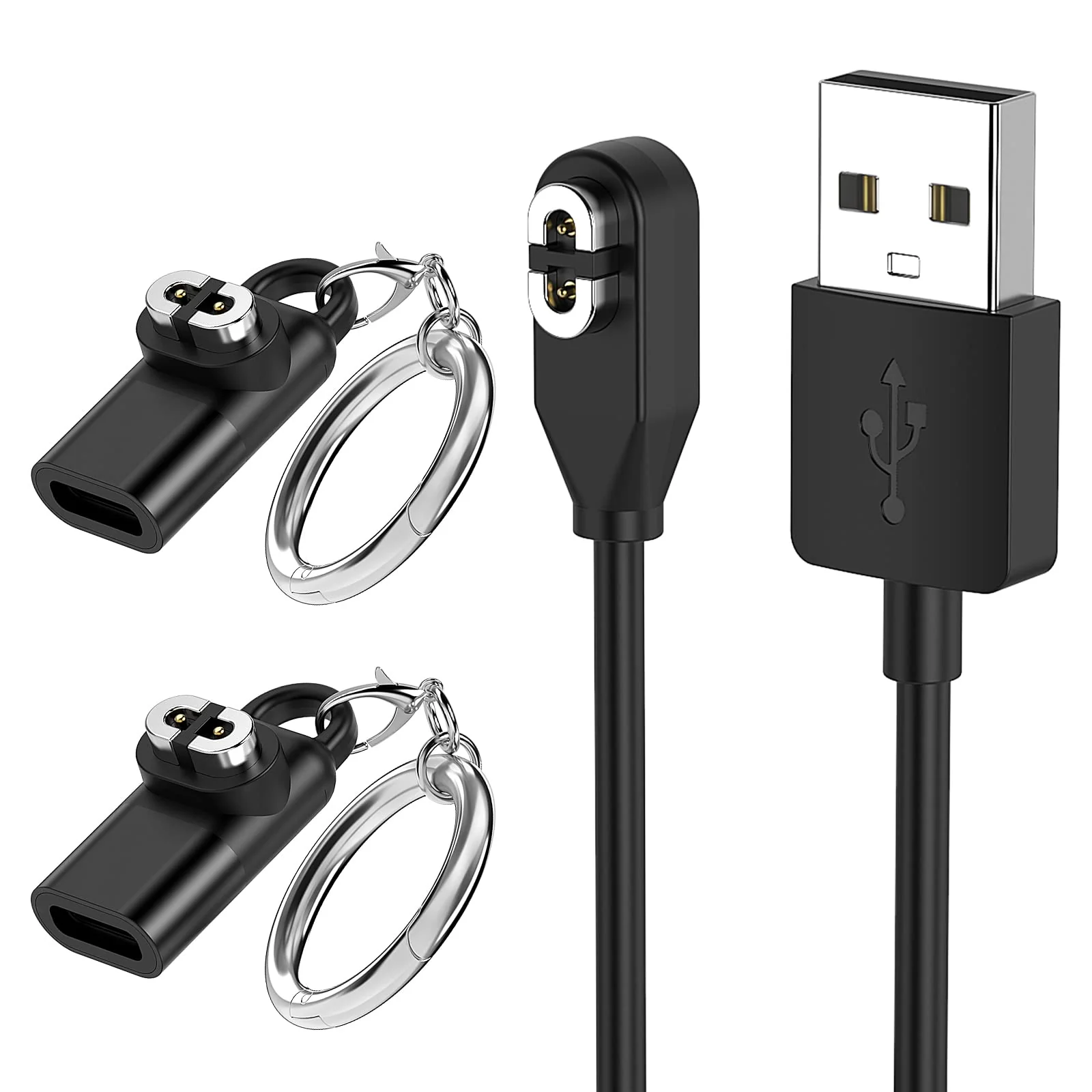 Charging Cable for Shokz Openrun/Openrun Pro/Opencomm/OpenRun Mini & Aftershokz Headphones Aeropex AS800 with USB C Adapter, 3.3ft USB Magnetic Charger Cord for Shokz Bone Conduction Headphones
