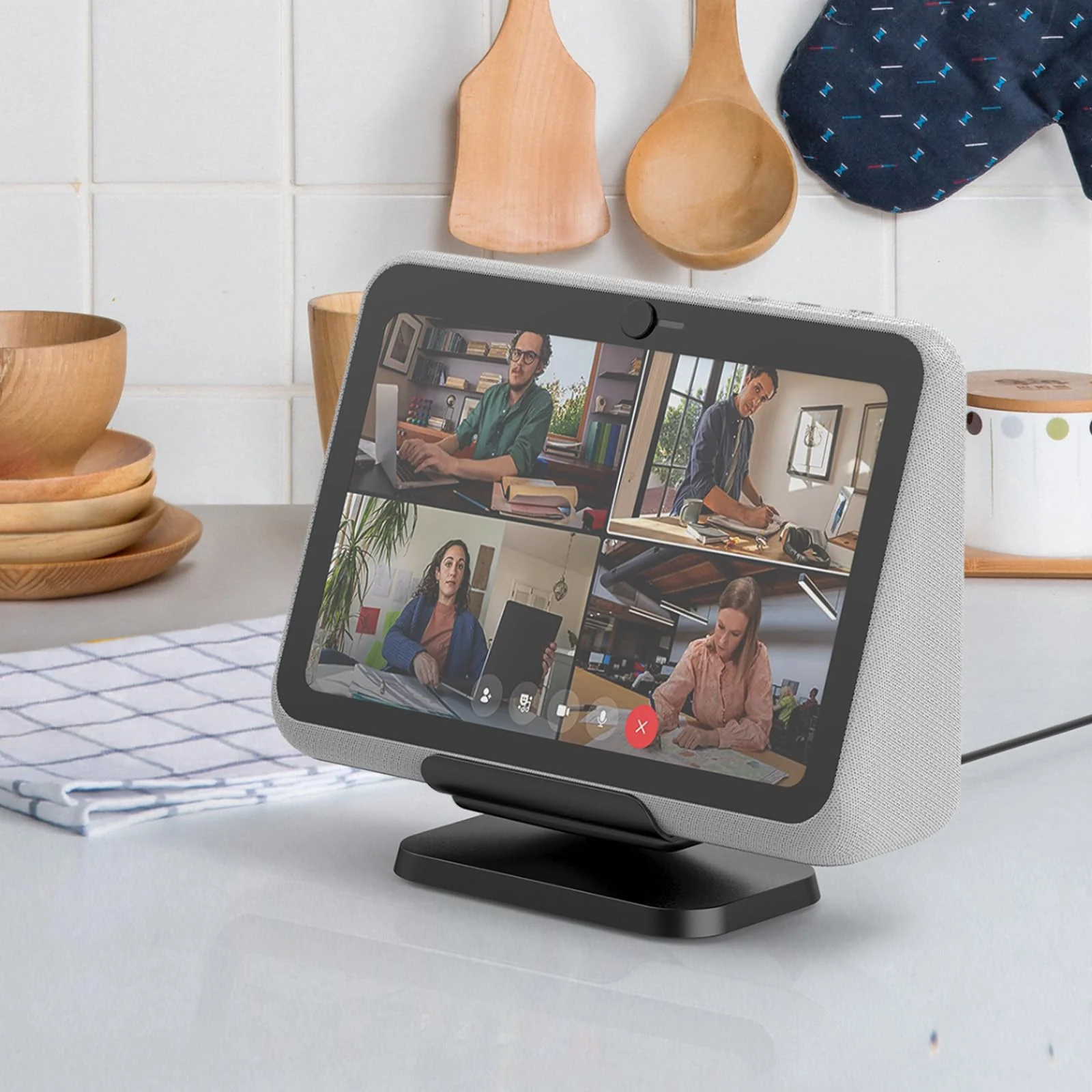 Charging Dock/Base for Meta Portal Go-Rotatable to Adjust The Angle Charging Stand for Facebook Portal Go Smart Video Calling for Office, Home with 45W PD Charging Adapter(Black) Black - Image 3