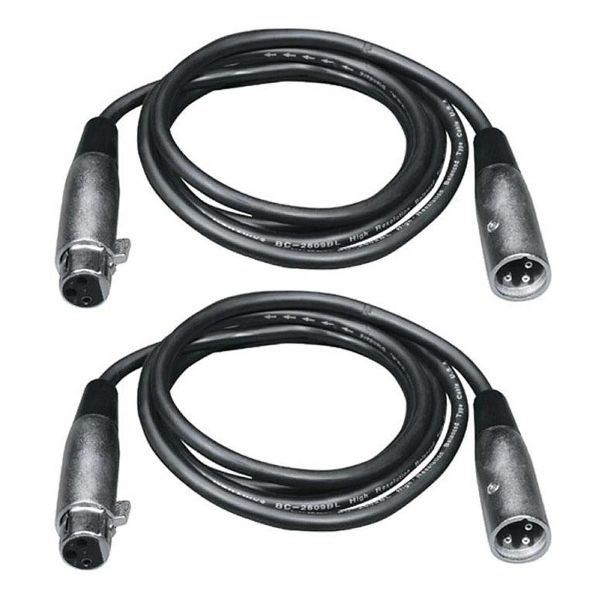 Chauvet DMX Cable - 3 Pin & 10' (Pair) 2 Pack
