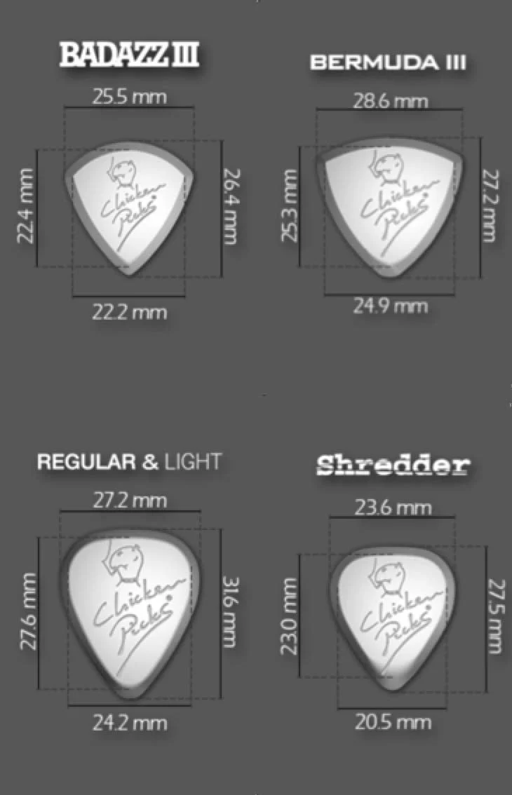 ChickenPicks guitar picks 3 x ChickenPicks Bermuda III 2.7 mm (10796646) - Image 2