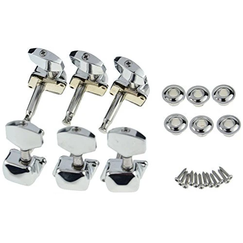 Chrome 3R3L Semiclosed Tuning Pegs Machine Heads for Acoustic Guitar