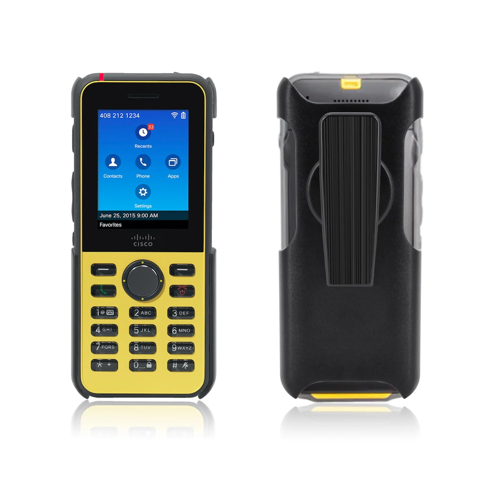 Cisco Phone Holster Case for Cisco 8821 with 360° Rotating Belt Clip, Cisco Portable Phone Clip for Cisco 8821 EX Wireless VoIP Phones Black