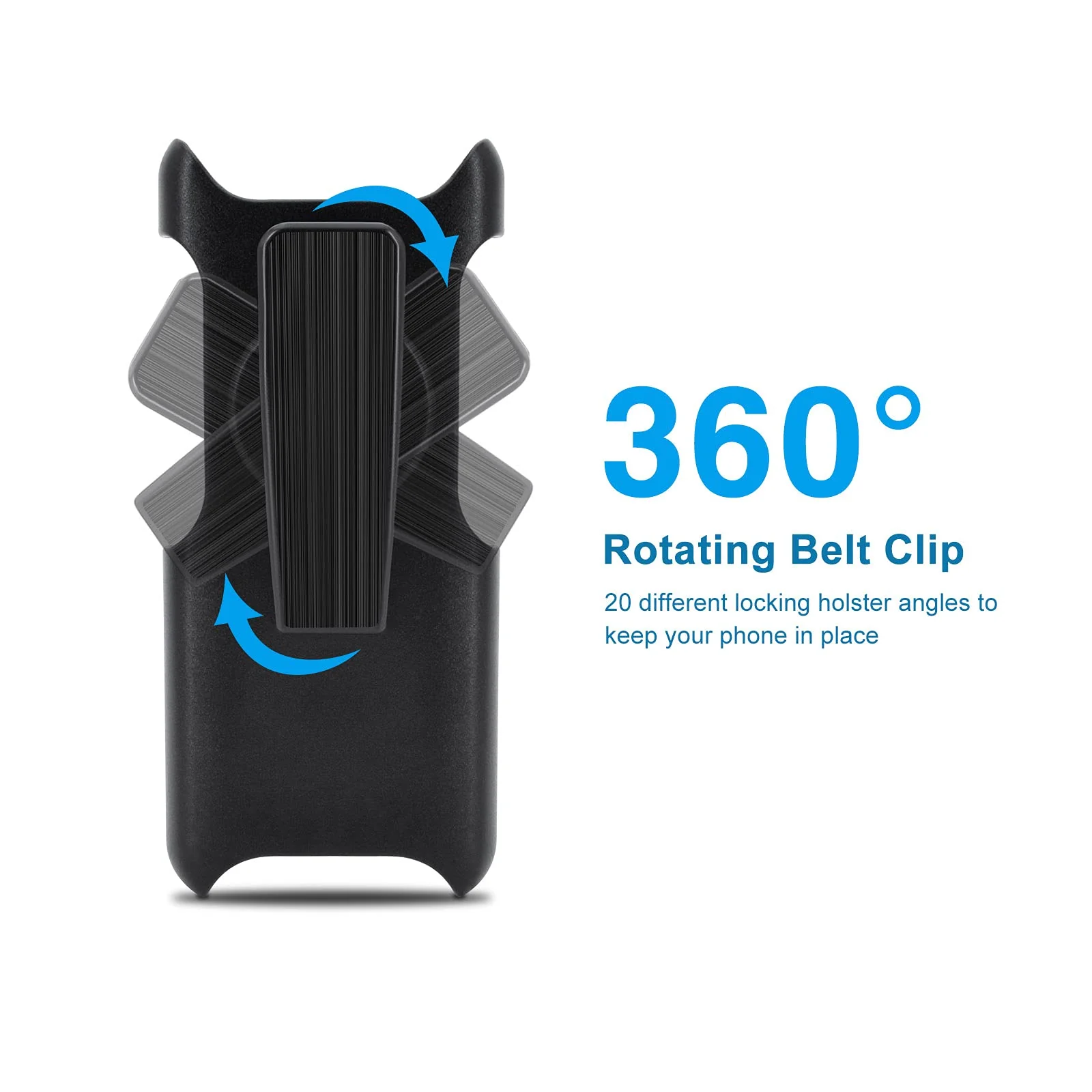 Cisco Phone Holster Case for Cisco 8821 with 360° Rotating Belt Clip, Cisco Portable Phone Clip for Cisco 8821 EX Wireless VoIP Phones Black - Image 4