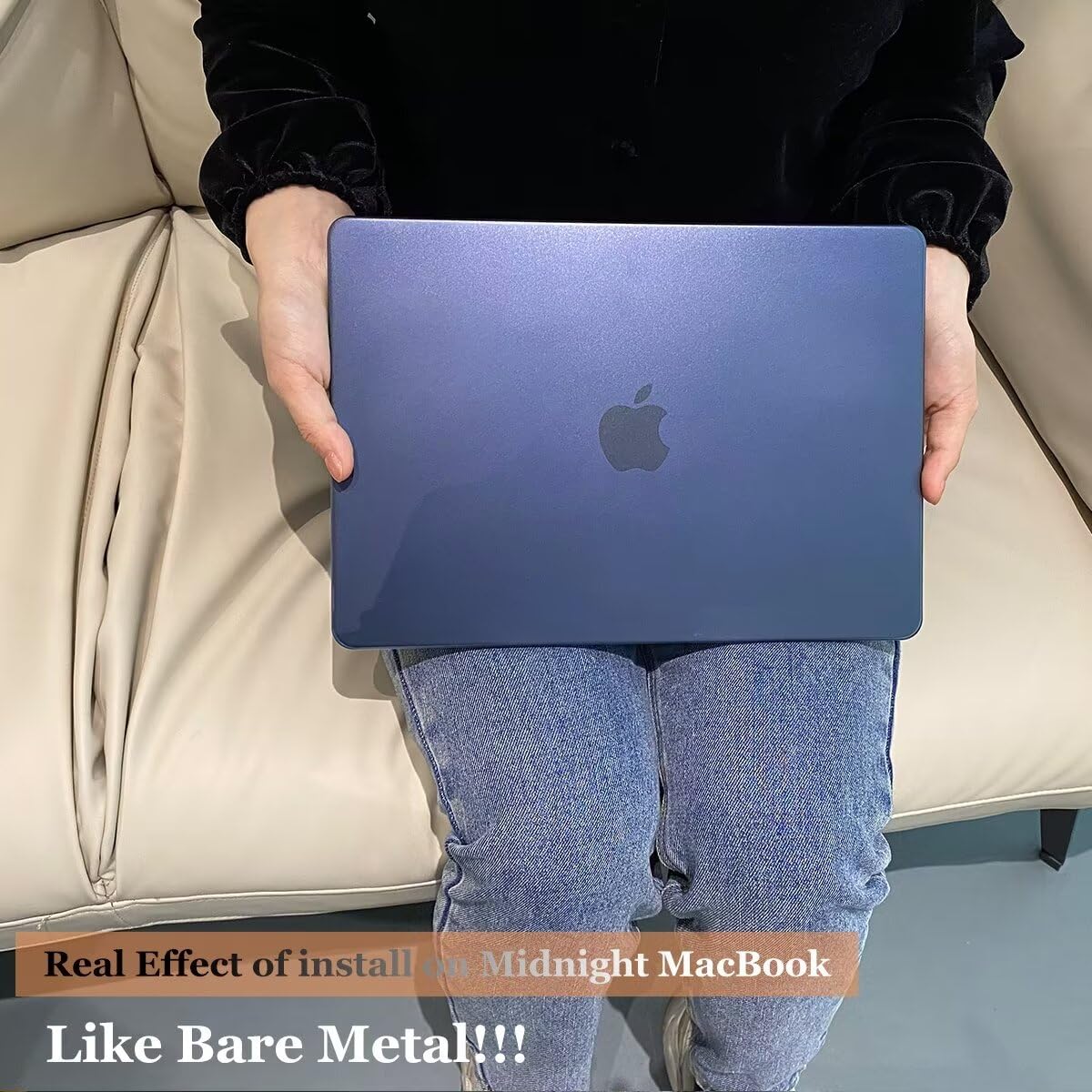 CISSOOK Compatible with MacBook Air 13.6 inch Case M3 A3113 M2 A2681 Model 2024 2022 Release, [Ultra Thin Armor] Durable Plastic Hard Shell Case Cover for MacBook Air M3 M2 13 inch Case - Midnight Air13.6inch-Crystalline Midnight Clear - Image 6