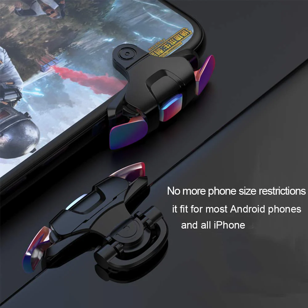 CK3 Mobile Triggers,Mobile Game Controller, Game Trigger for PUBG/Fortnite/Call of Duty,Shooter Sensitive Controller Joysticks Aim & Fire Trigger for iPhone and Android Phone(1 Pair) - Image 2