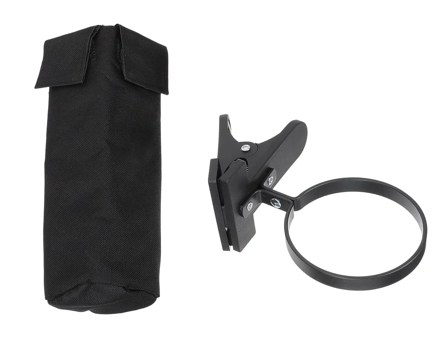 Clamp on Drum Stick Holder Drum Stick Nylon Container Bag Black for Drum Kit & Music Stand, Holds up to 8-12 Pairs of Sticks - Image 3