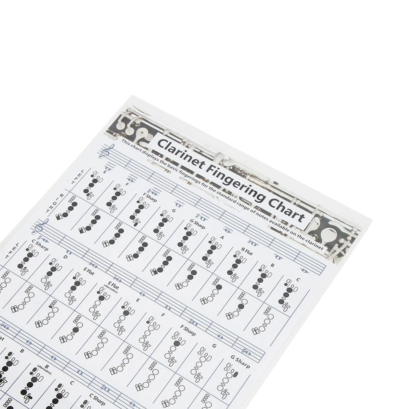 Clarinet Chords Poster, Clarinet Fingering Chart Exquisite Portable Clear Print Convenient for BeginnerClassroom Band Room (Clarinet Chord Sheet (trumpet)) Clarinet Chord Sheet (trumpet) - Image 8