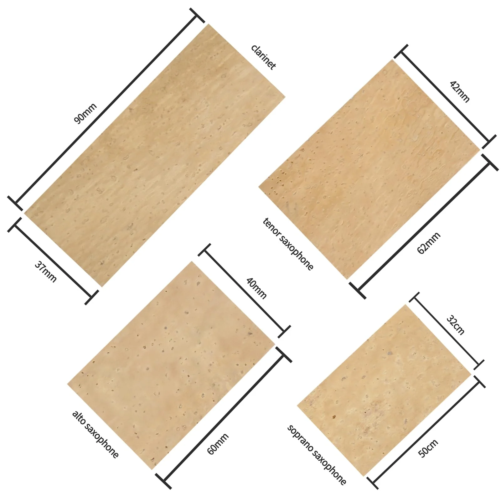 Clarinet Joint Cork Replacement Kit, Clarinet Cork, Glue, Knife, Taping and Sandpaper - Image 5