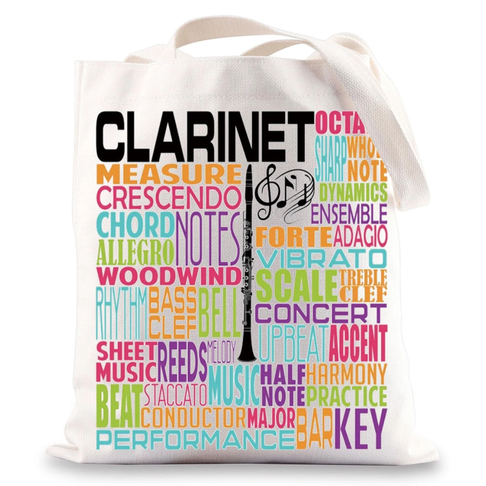 Clarinet Player Tote Bag Clarinetist Gifts Clarinet Player Gifts Musician Tote Bag Clarinetist Band Shoulder Bag